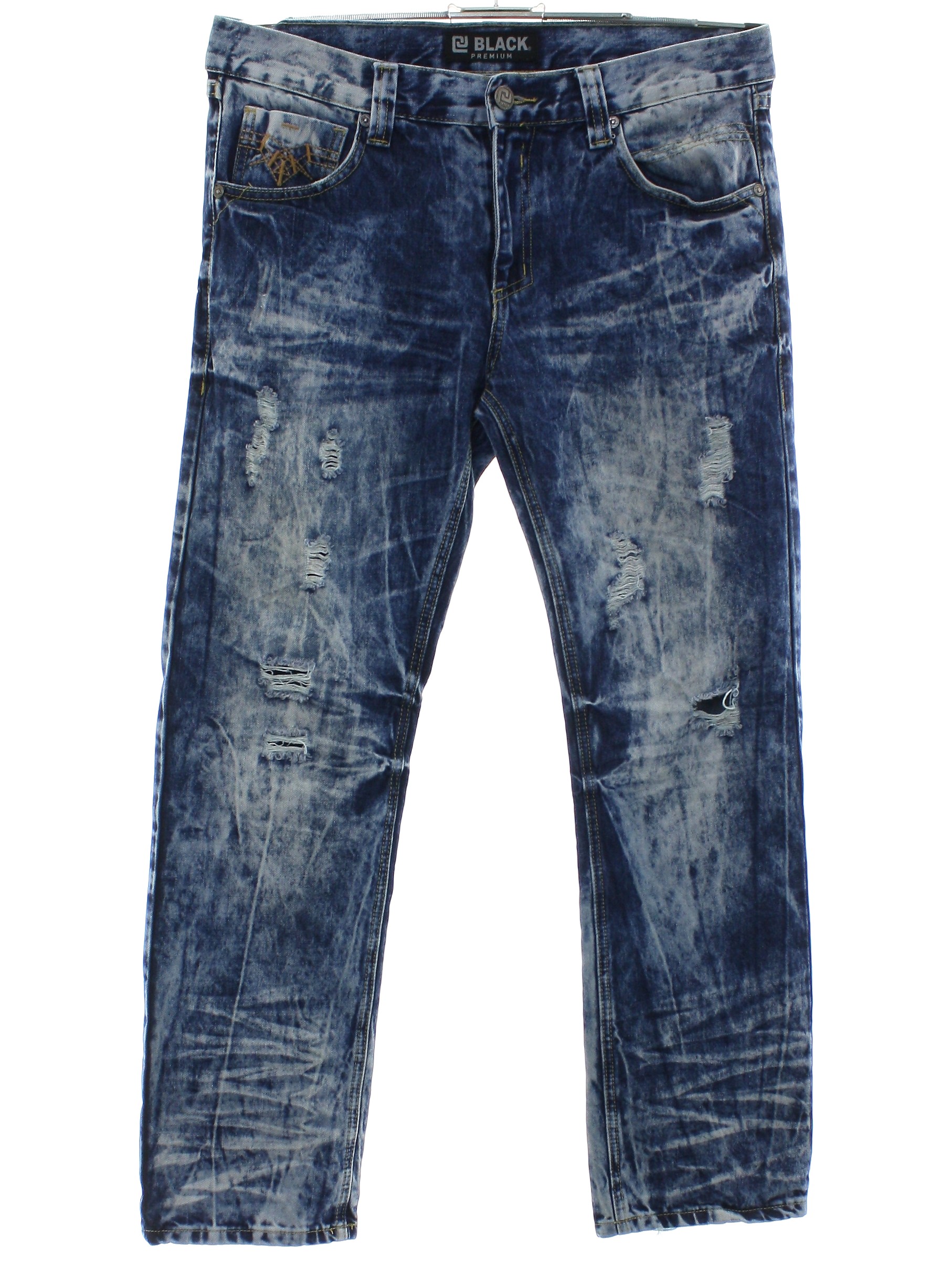 Pants: 90s (early y2k) -CJ Black Premium- Mens dark blue background