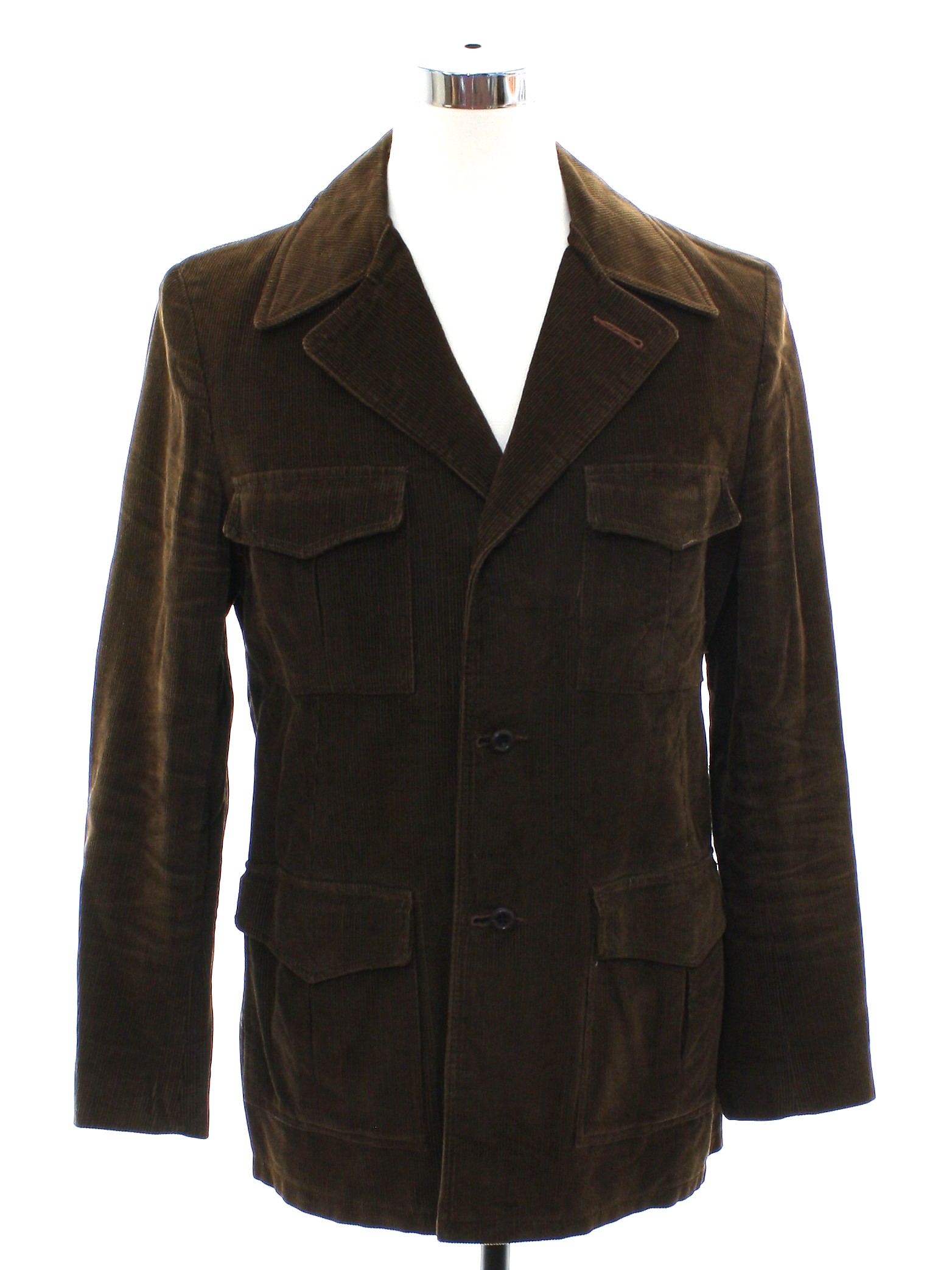 Retro 1960s Jacket: Early 60s -Mac Mor Canada- Mens dark brown pinwale ...