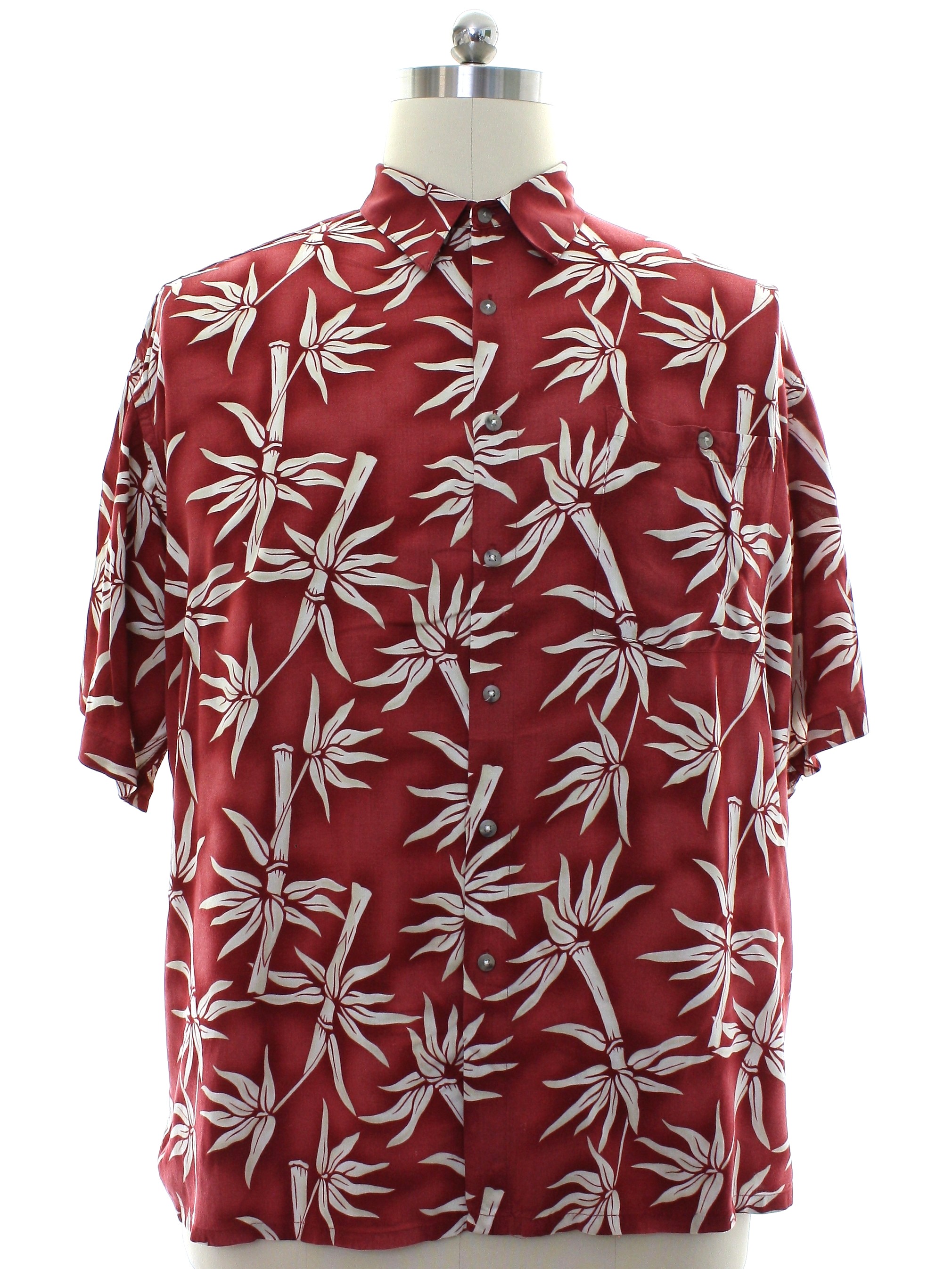 Retro 90s Hawaiian Shirt (Hollis River) : 90s -Hollis River- Mens red ...
