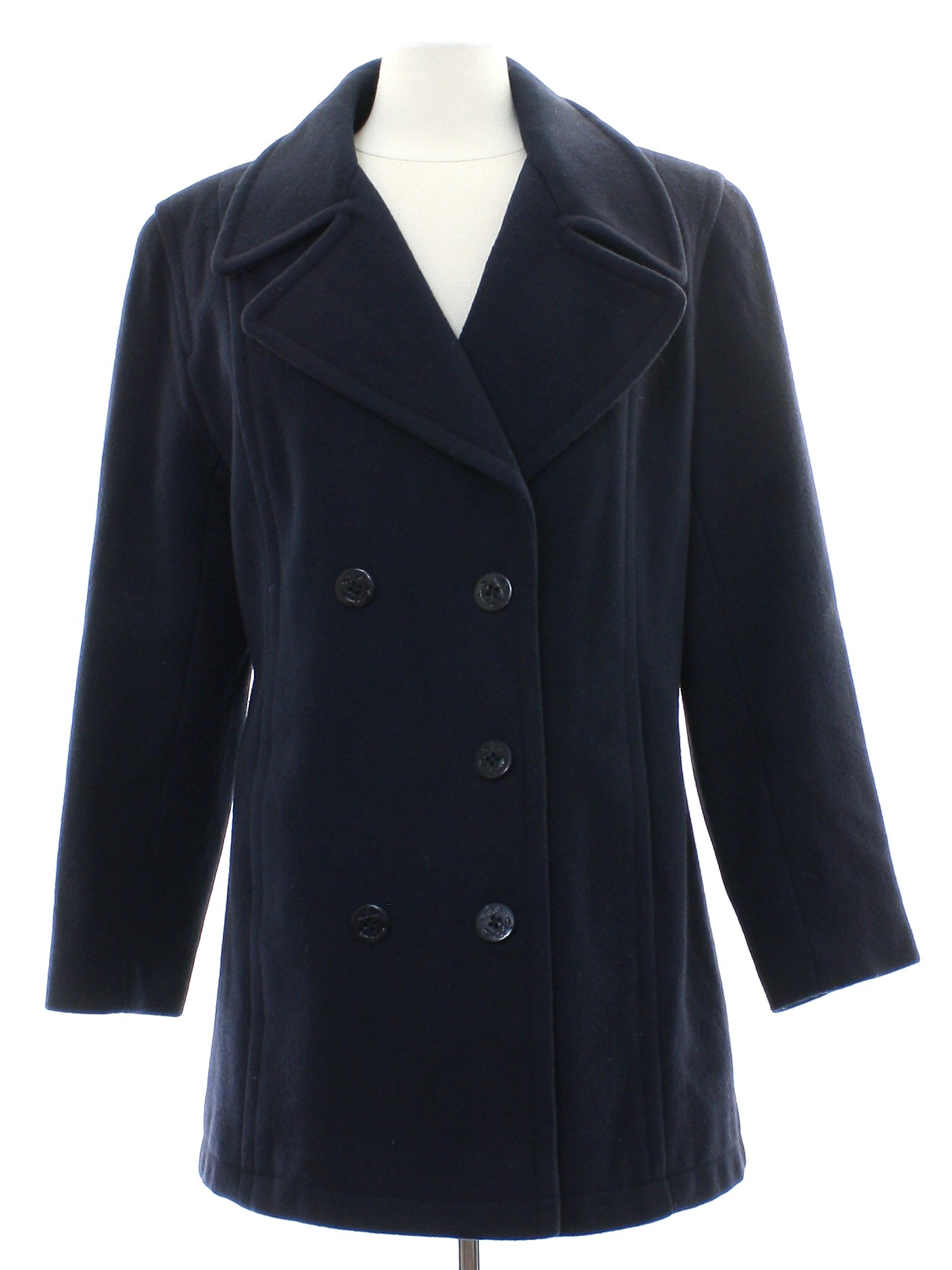 90's Vintage Jacket: 90s -St Johns Bay- Womens midnight blue wool pea ...