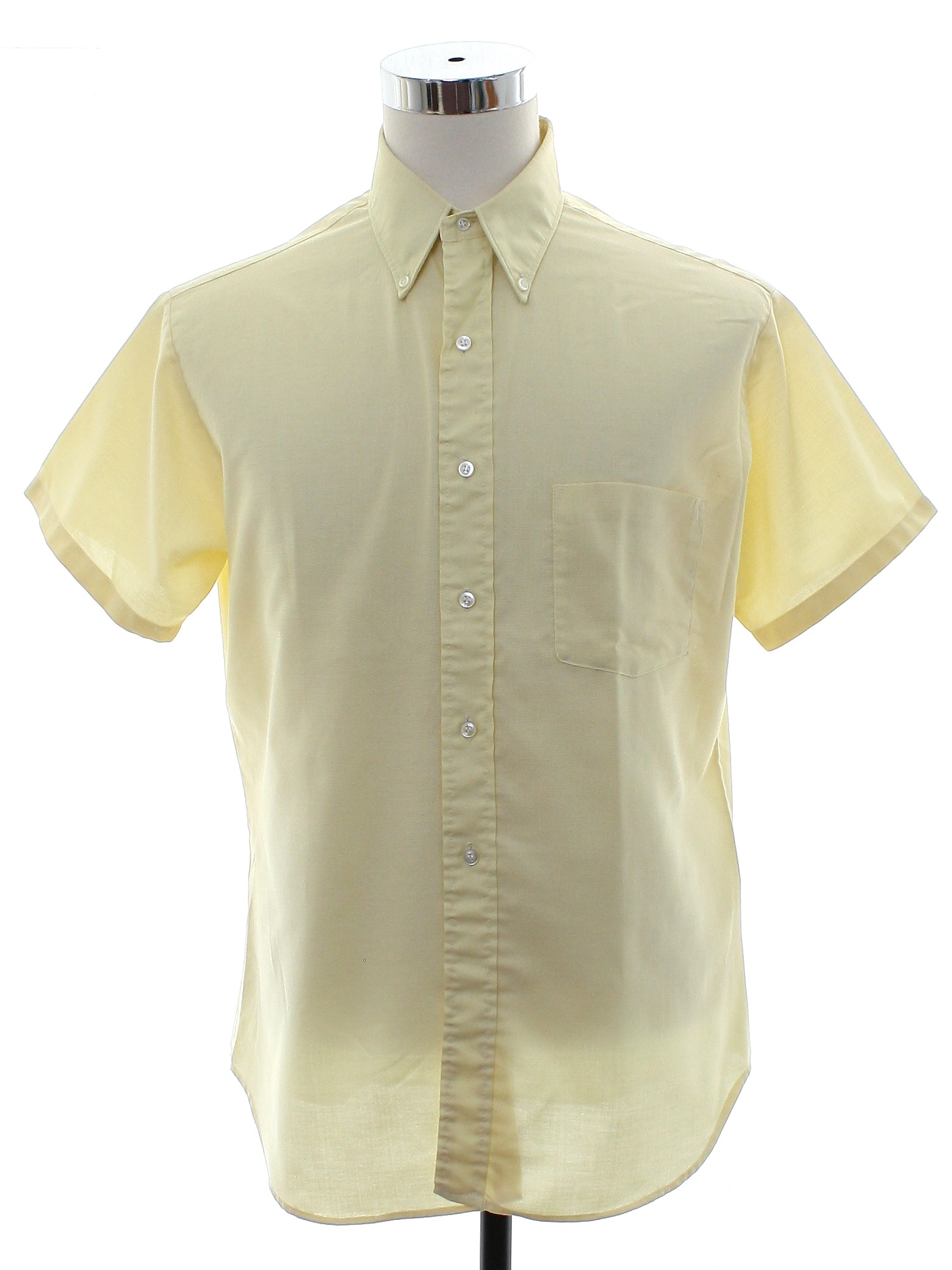 60's Vintage Shirt: Early 60s -Brent Ivy Never Needs Ironing- Mens