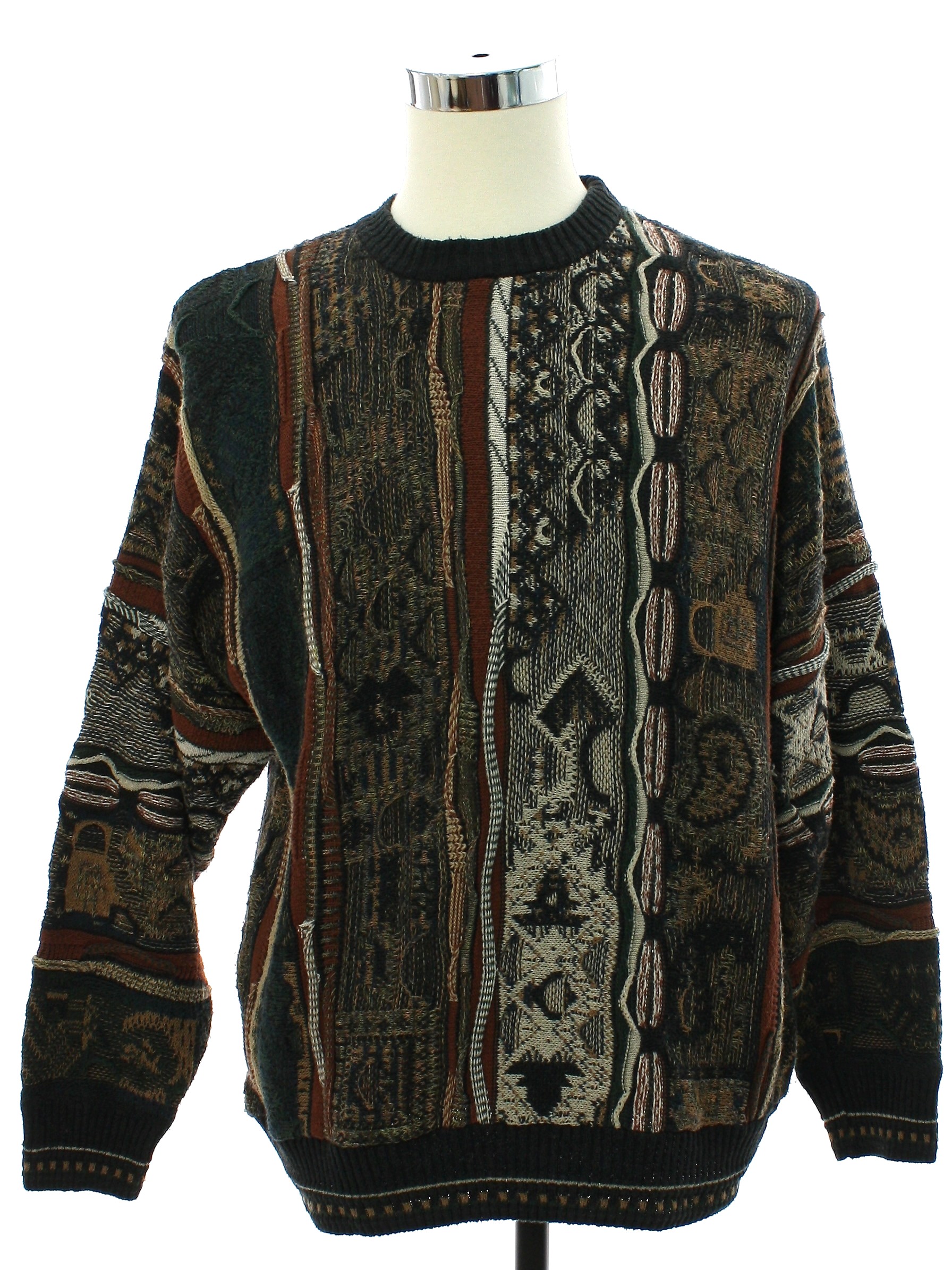 90s Sweater (Murano): Late 90s or Early 2000s -Murano- Mens multi color ...