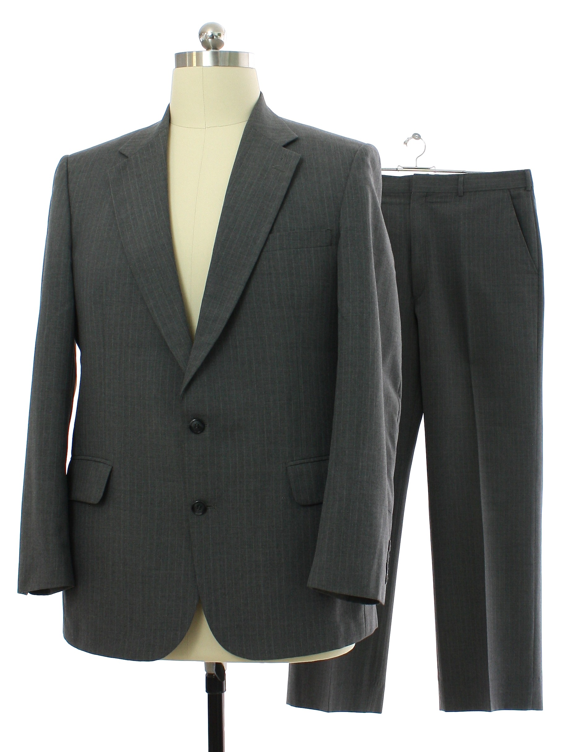 Retro 1990's Suit (Stafford) : 90s or Newer -Stafford- Mens grey ...