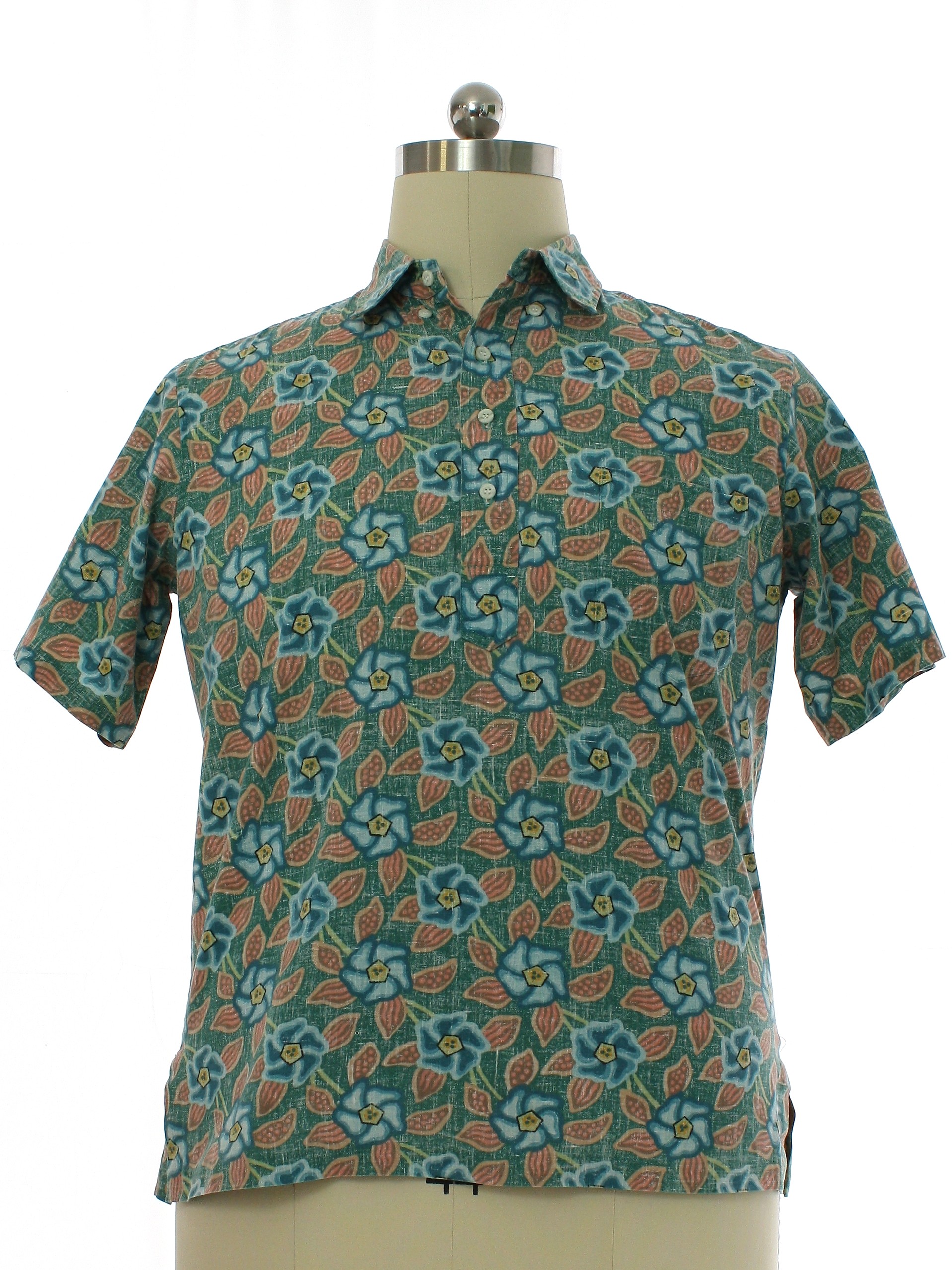 80s Vintage HAWAIIAN Shirt REYN SPOONER Reverse Print Mens 