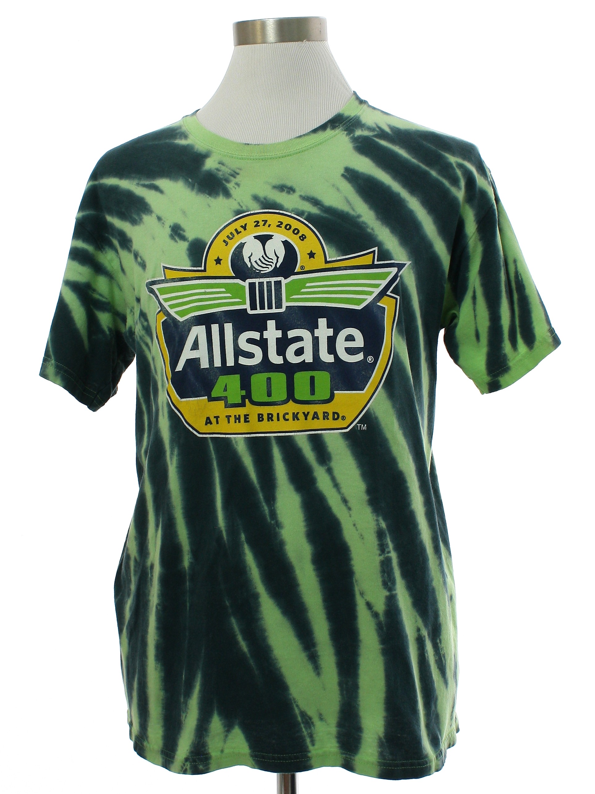 T Shirt 90s 2008 Brickyard Authentics Unisex teal and lime