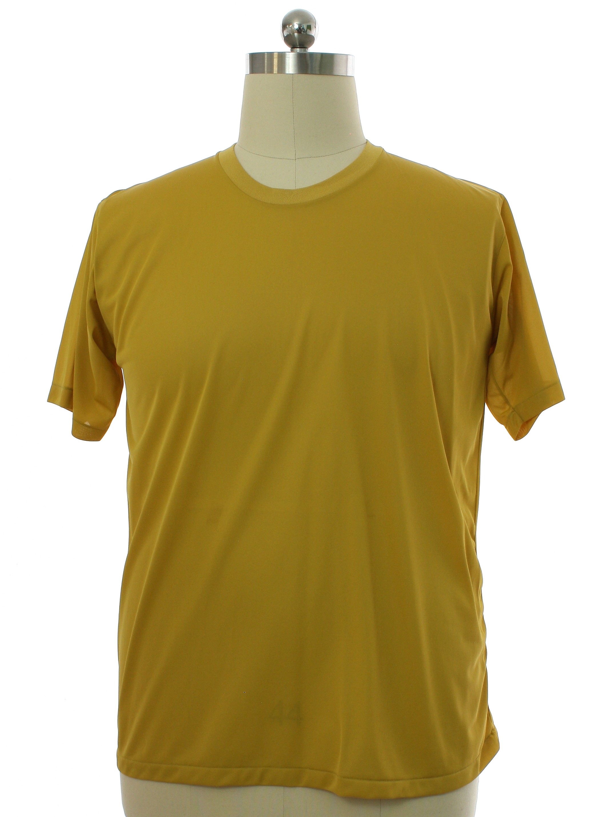 1960's Vintage Jockey T Shirt: 60s -Jockey- Mens gold nylon short ...