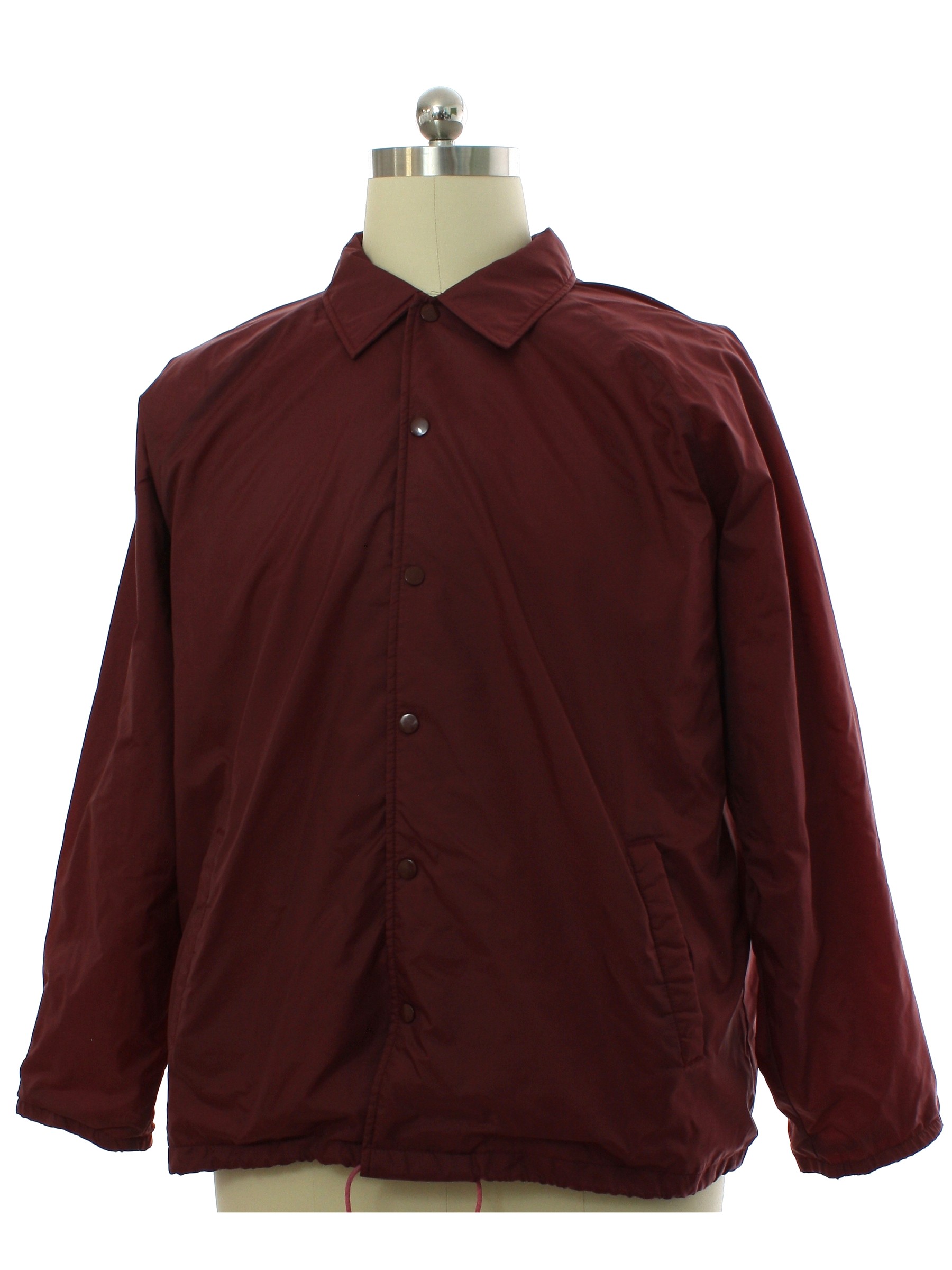 Eighties Rocky Trail Jacket: 80s -Rocky Trail- Mens merlot nylon shell ...