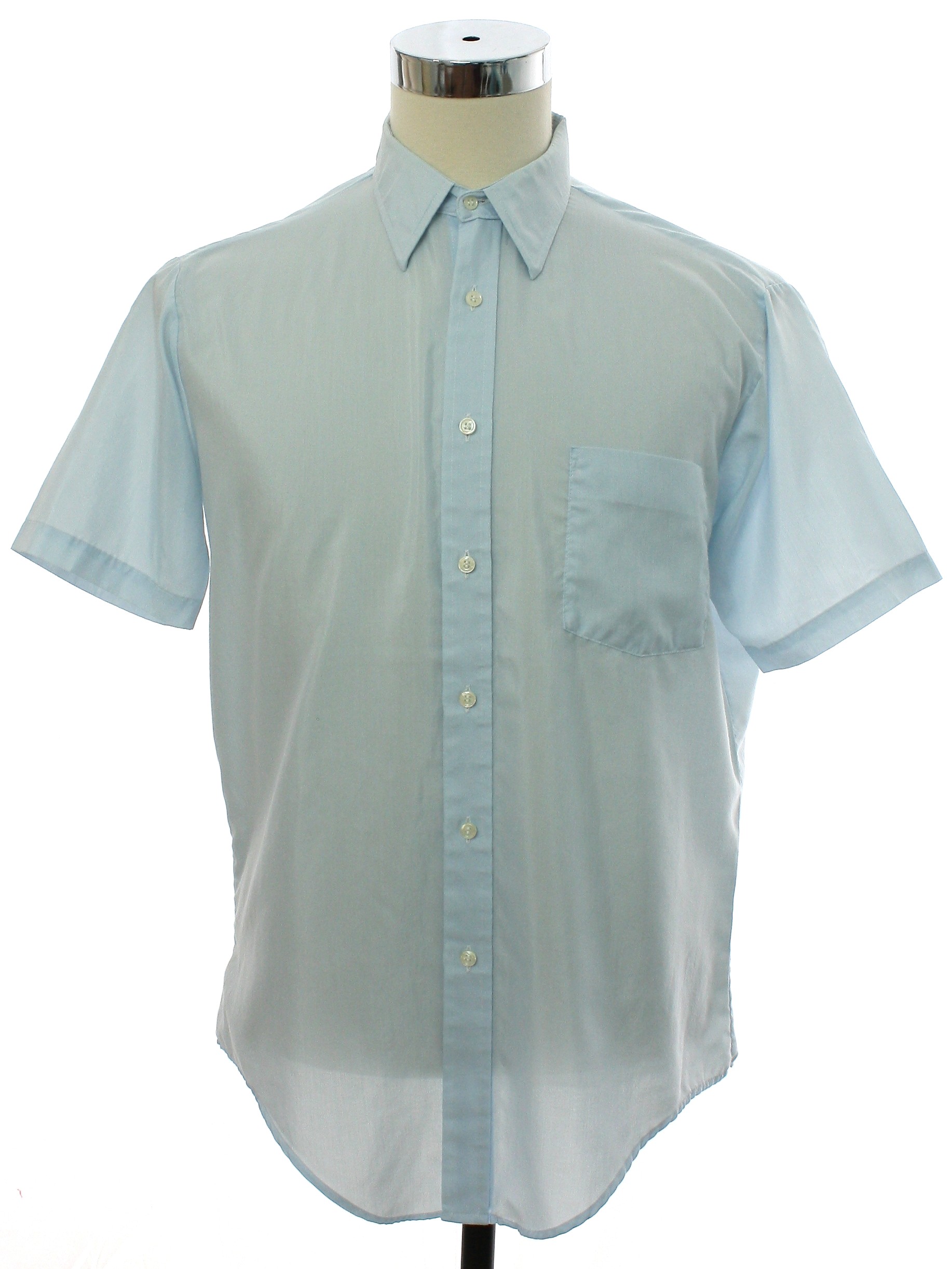 80's Vintage Shirt: 80s -Candle Glow- Mens sky blue background shimmery ...