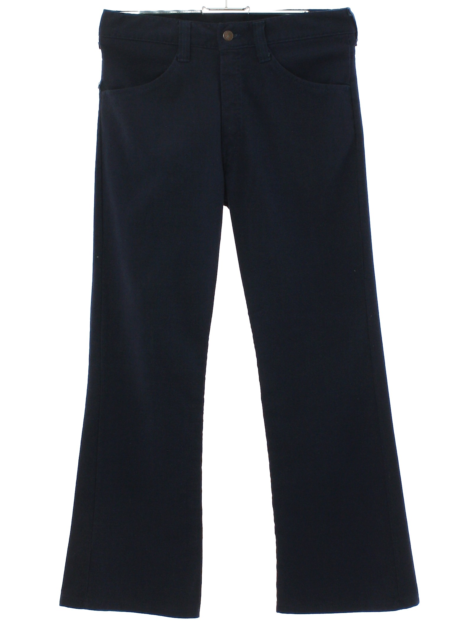 Vintage Karman 70's Flared Pants / Flares: 70s -Karman- Mens navy blue ...