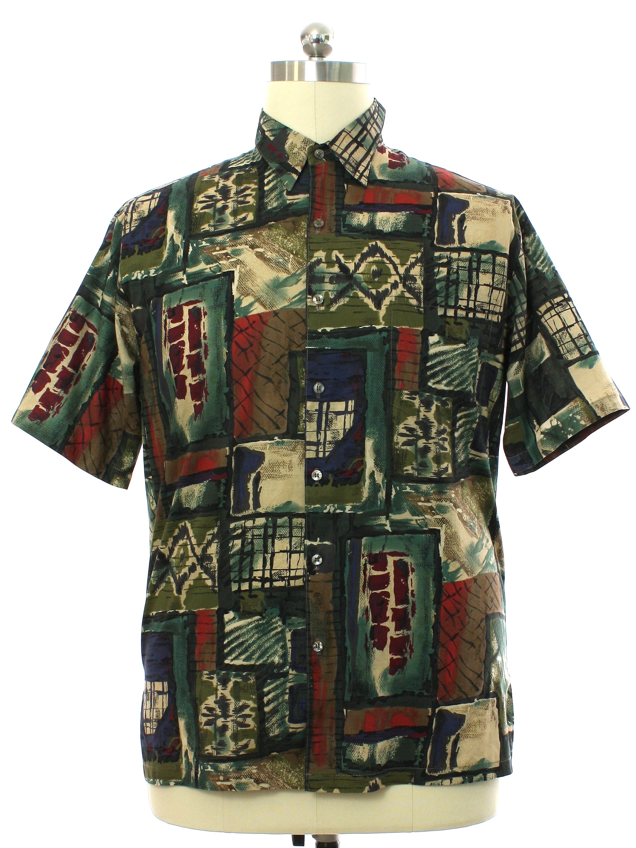 1990's Vintage Tori Richard Shirt: 90s -Tori Richard- Mens Shades Of ...