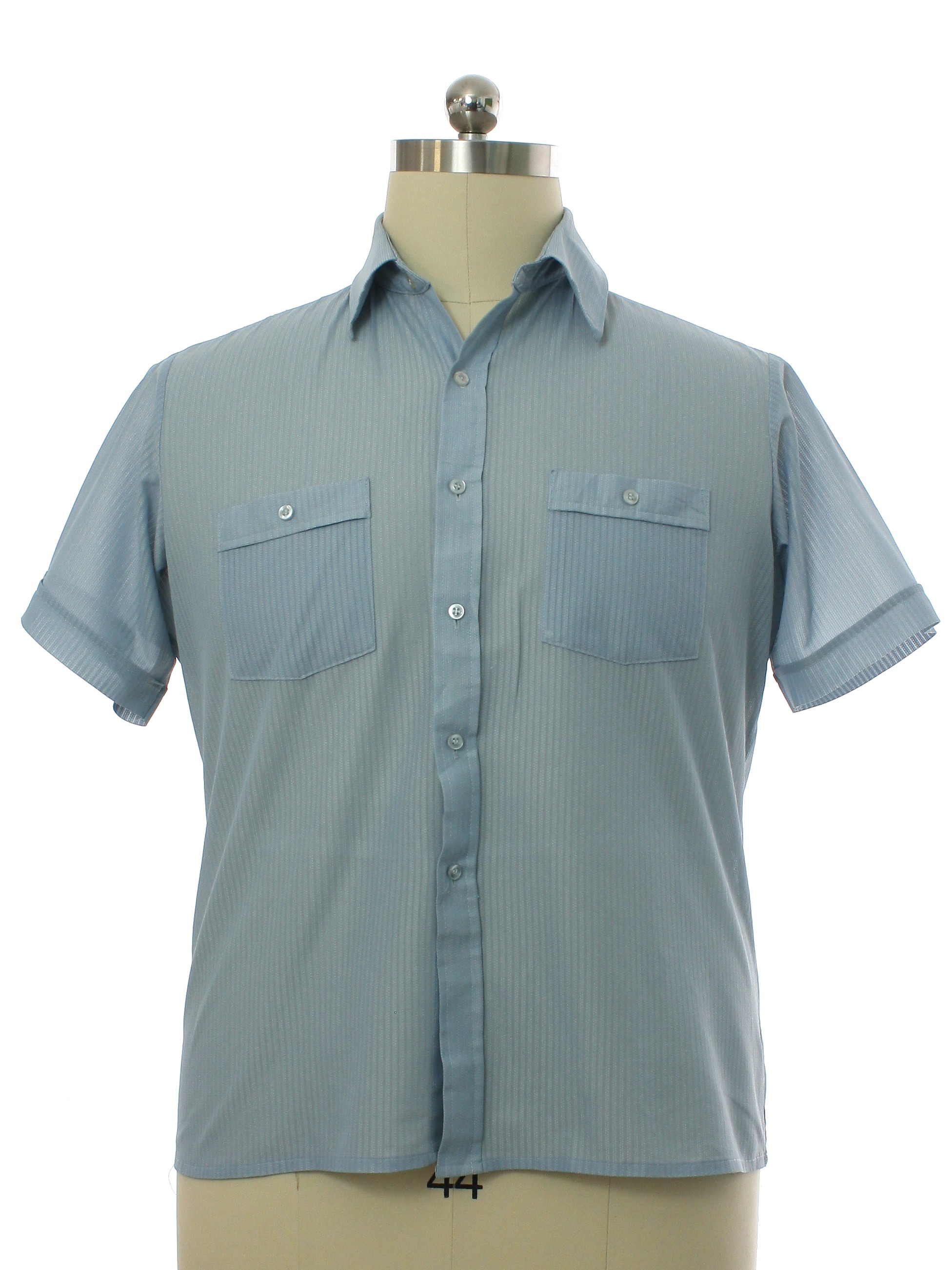 80s Vintage JC Penney Shirt: 80s -JC Penney- Mens light blue background ...