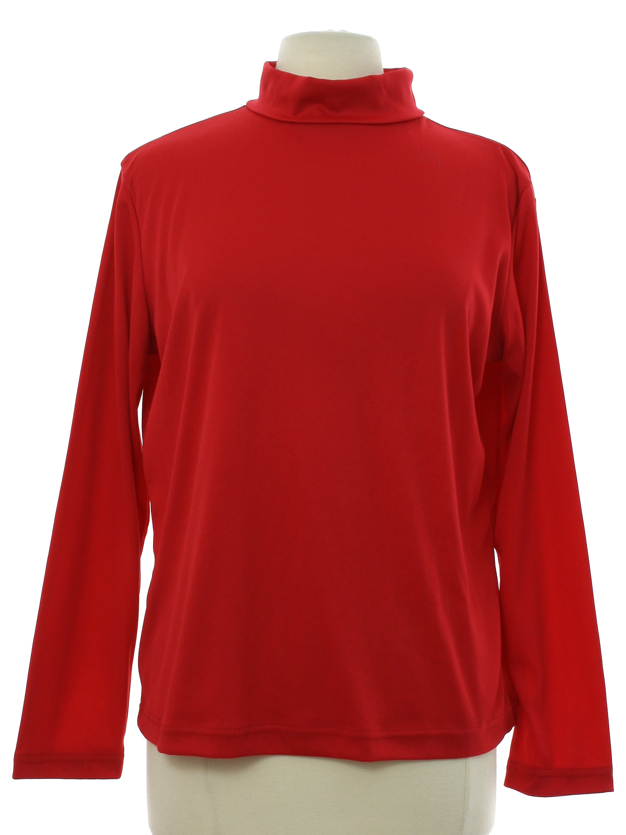 1980's Shirt (Vicki Wayne): Late 80s -Vicki Wayne- Womens red slinky ...