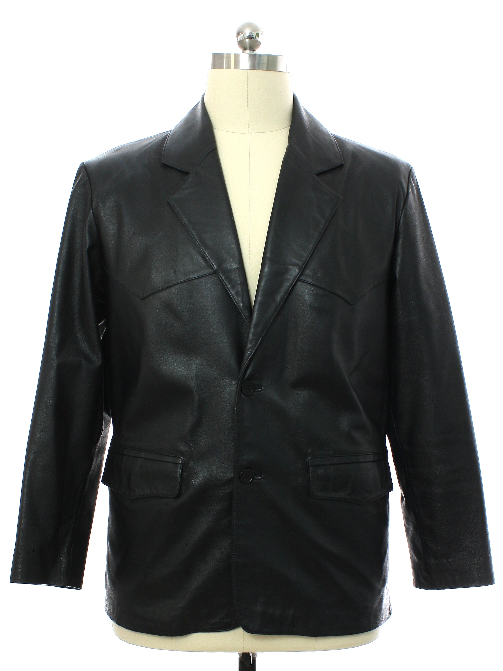 Leather Jacket: Newer Than 90s -Leather in LA- Mens smooth soft black ...