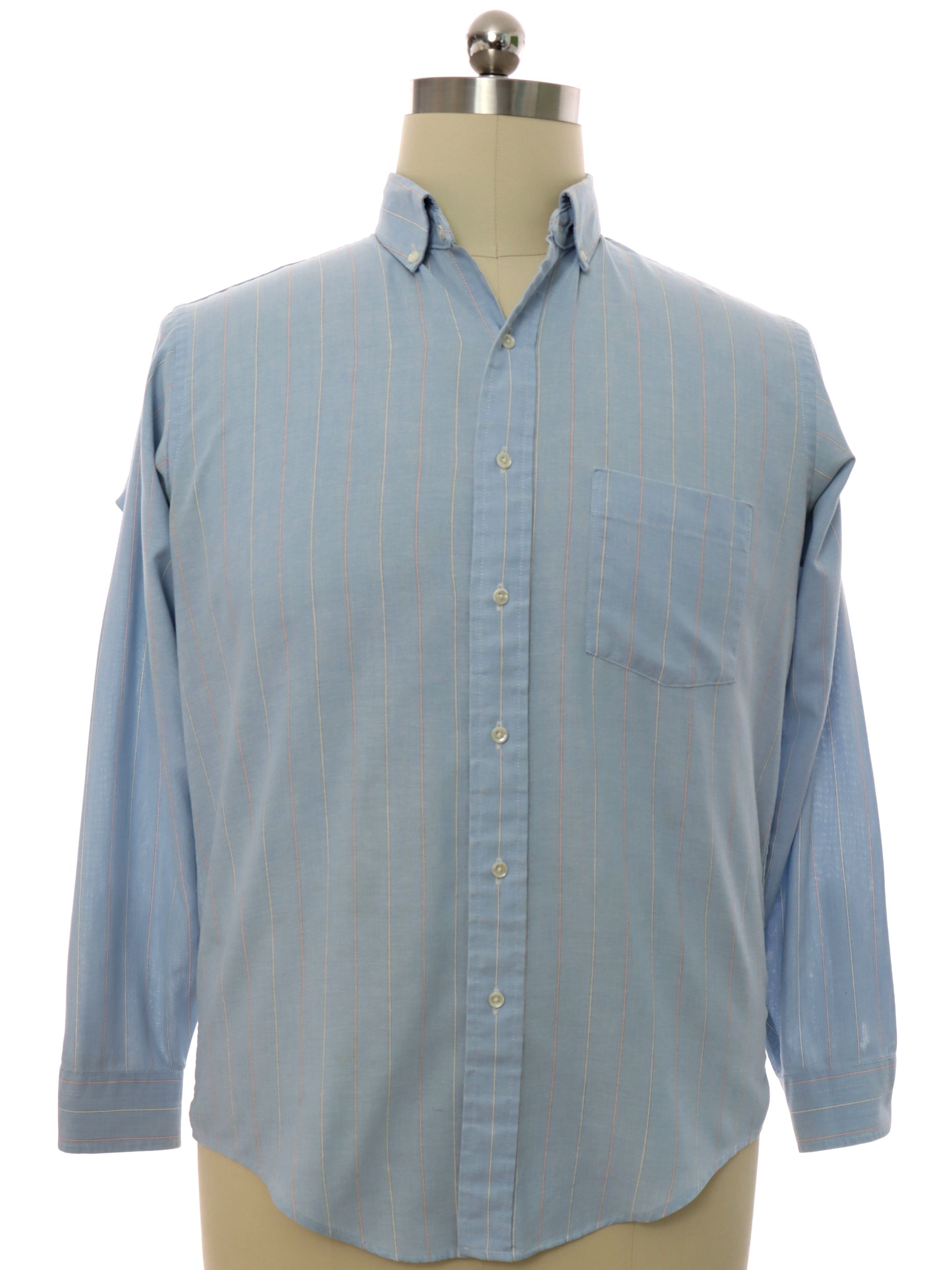 Eighties Arrow Dover Shirt: 80s -Arrow Dover- Mens baby blue with pink ...