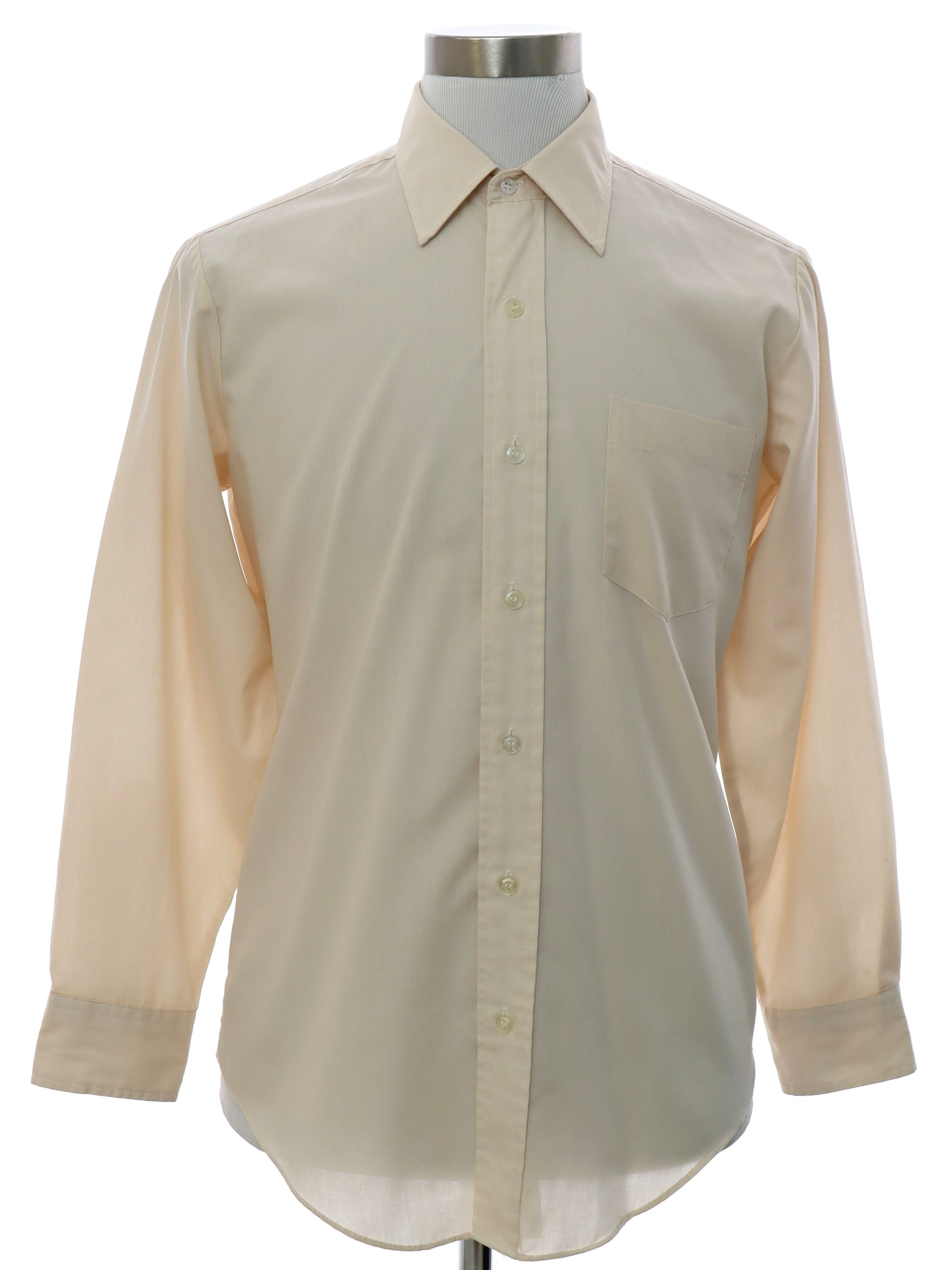 Gino Paoer 1980s Vintage Shirt: 80s -Gino Paoer- Mens cream background ...