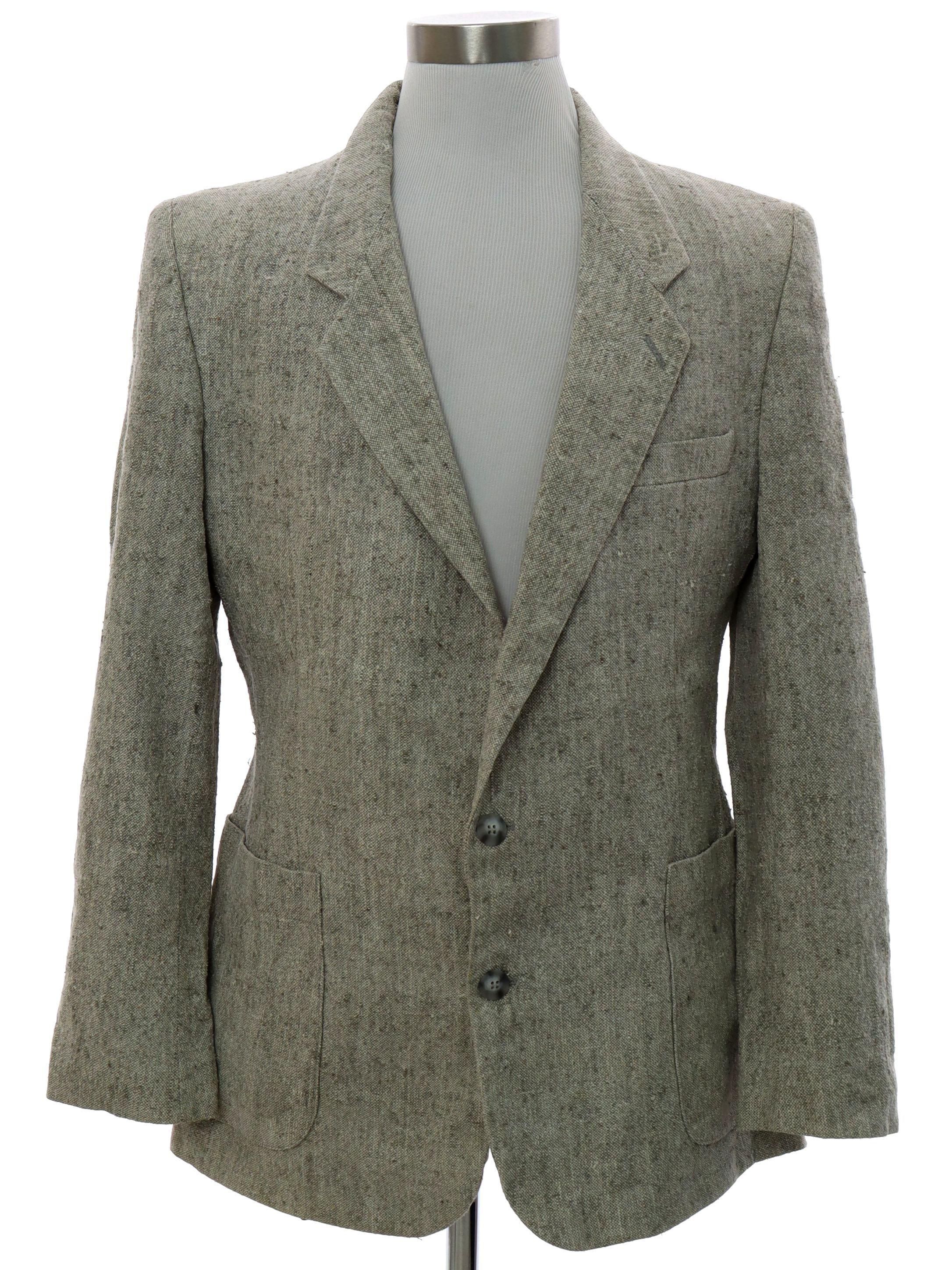Retro 1980's Jacket (Raffinati) : 70s -Raffinati- Mens grey tweed ...
