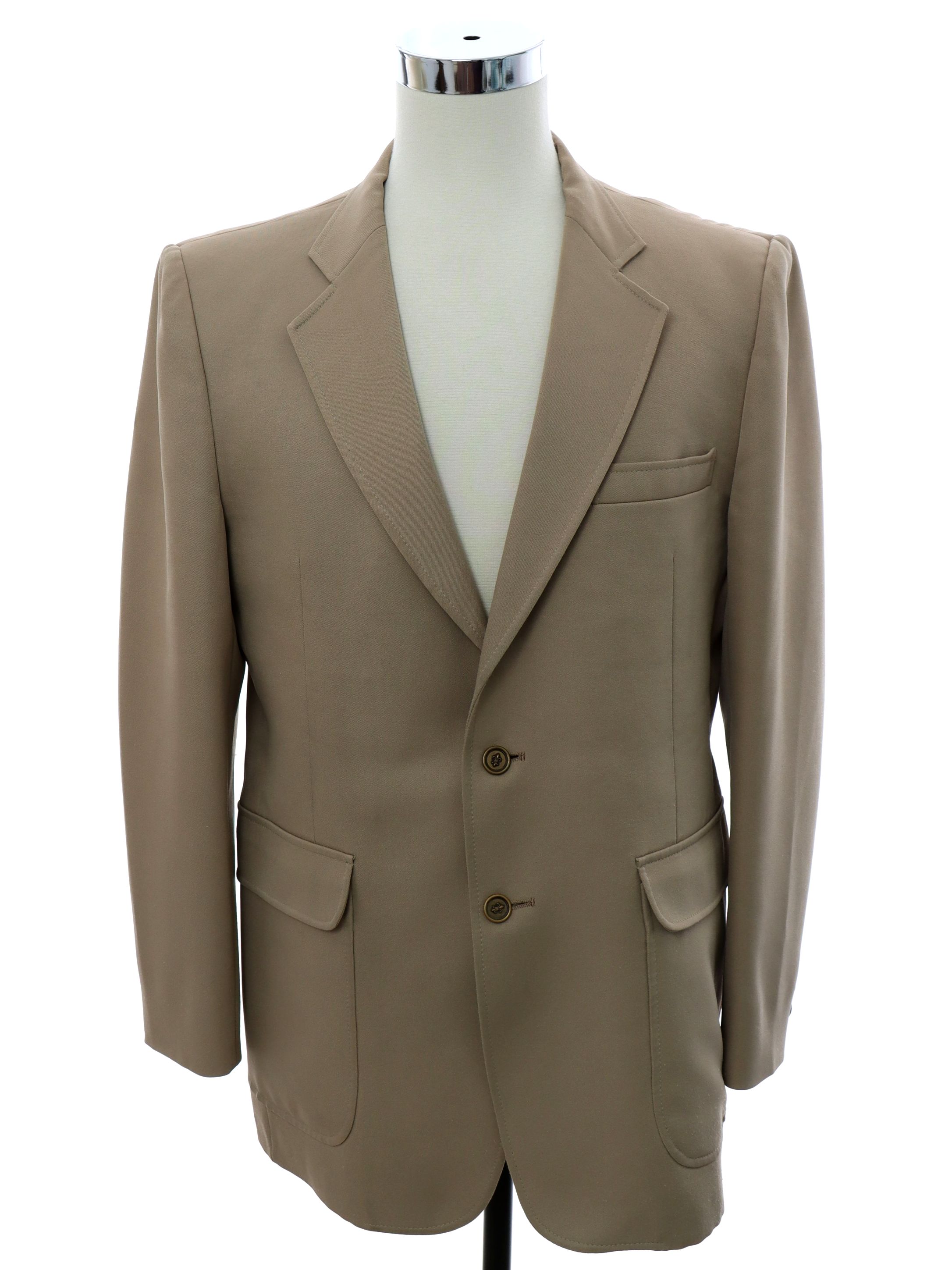 JCPennys 1970s Vintage Jacket 70s JCPennys Mens Tan Polyester   376889 A24899 