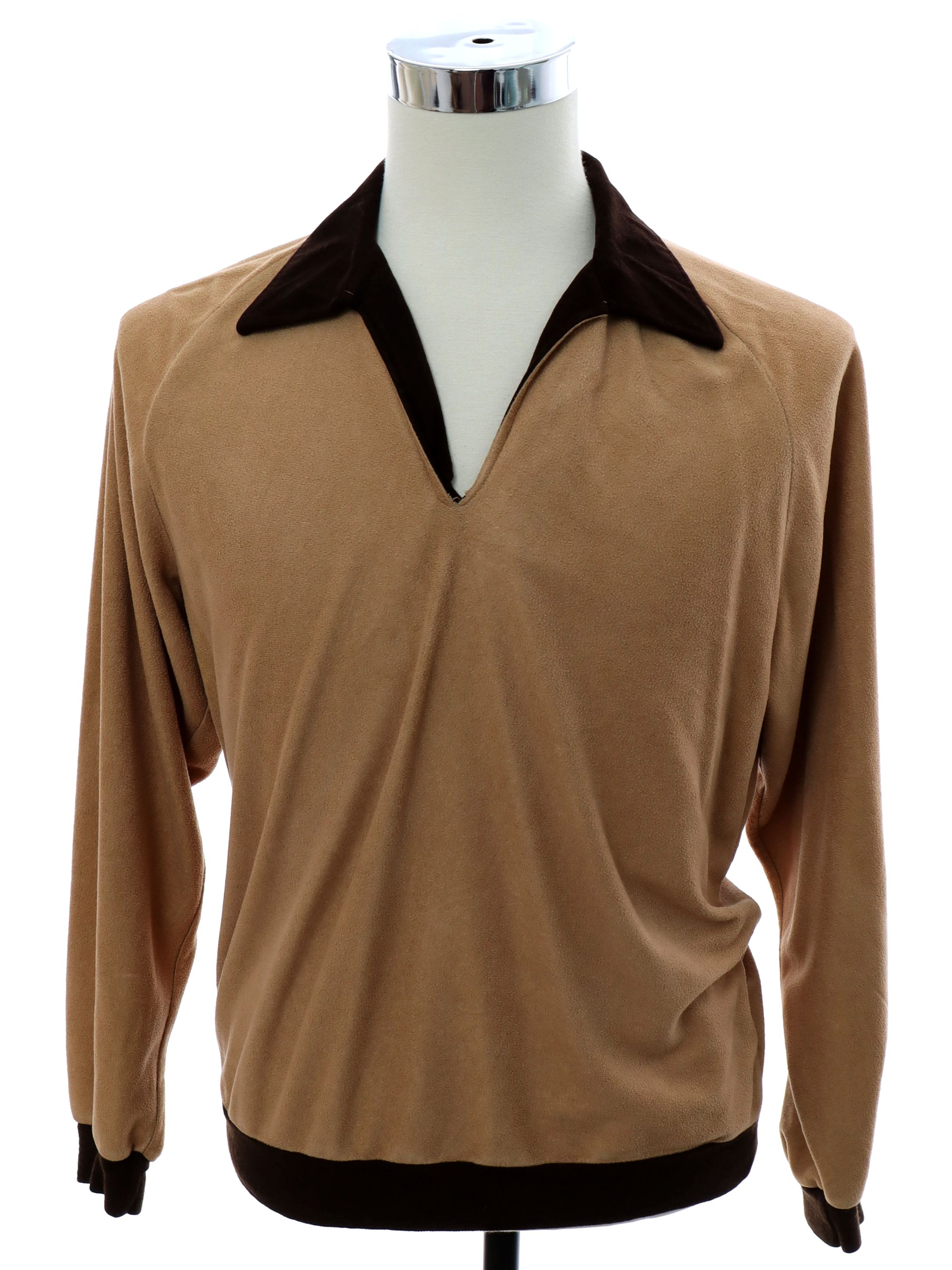 1970's Vintage Sportswear by Country Touch Velour Shirt: Late 70s