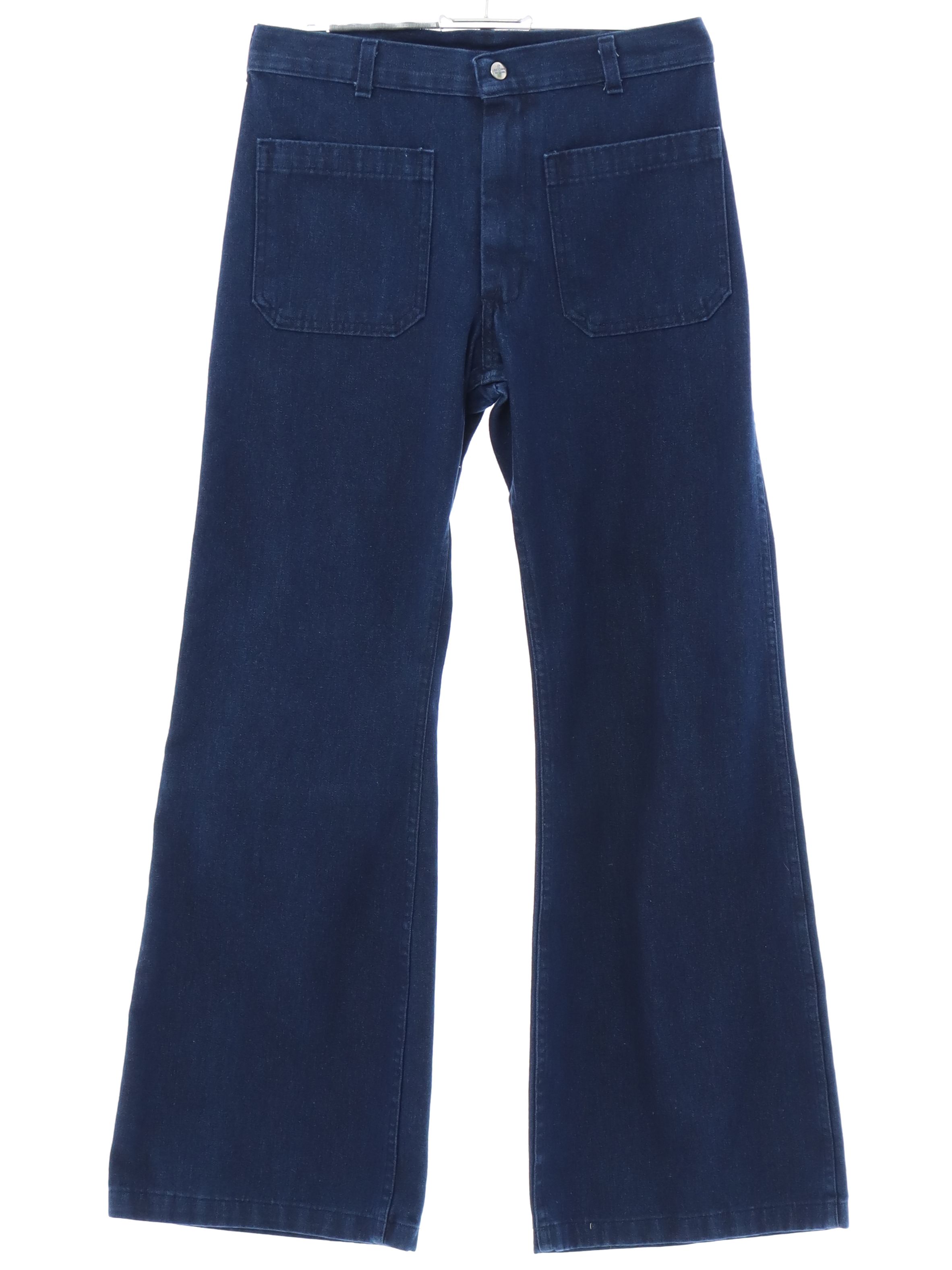 1970's Retro Bellbottom Pants: 70s style -Seafarer- Unisex dark blue ...