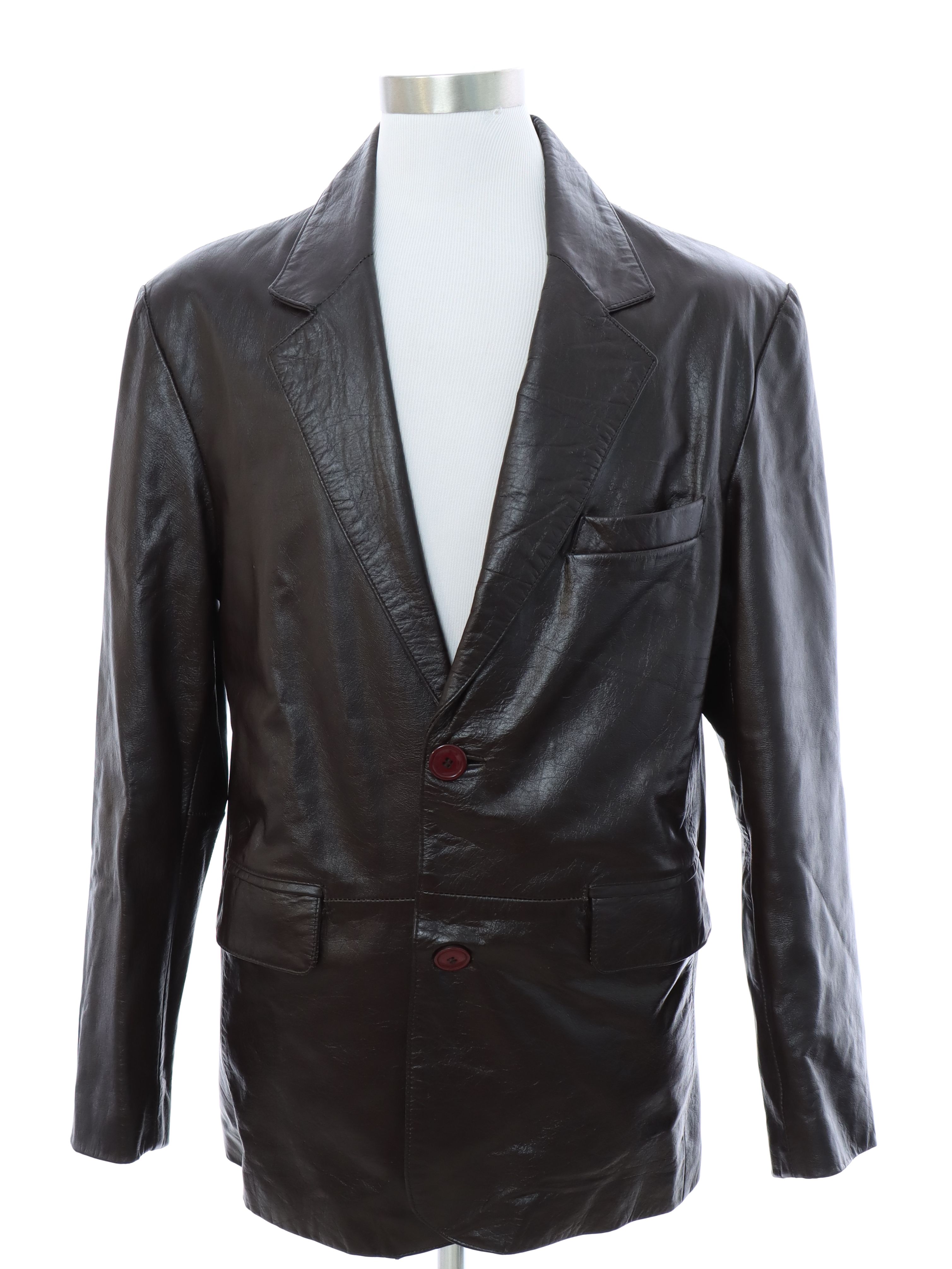 Kookie Eighties Vintage Leather Jacket: 80s -Kookie- Mens black smooth ...