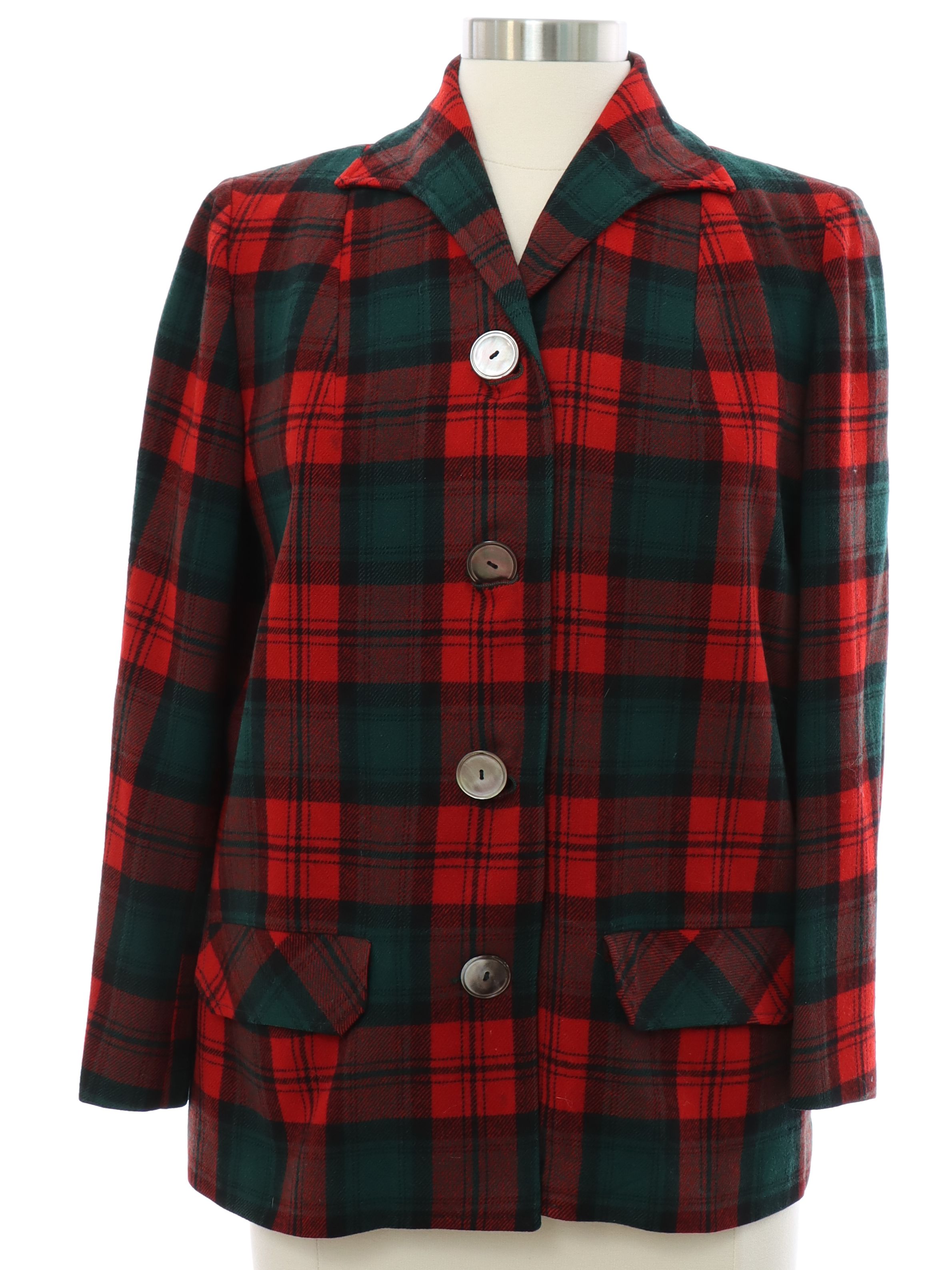 Retro 1950's Jacket (Pendleton) : 50s -Pendleton- Womens red