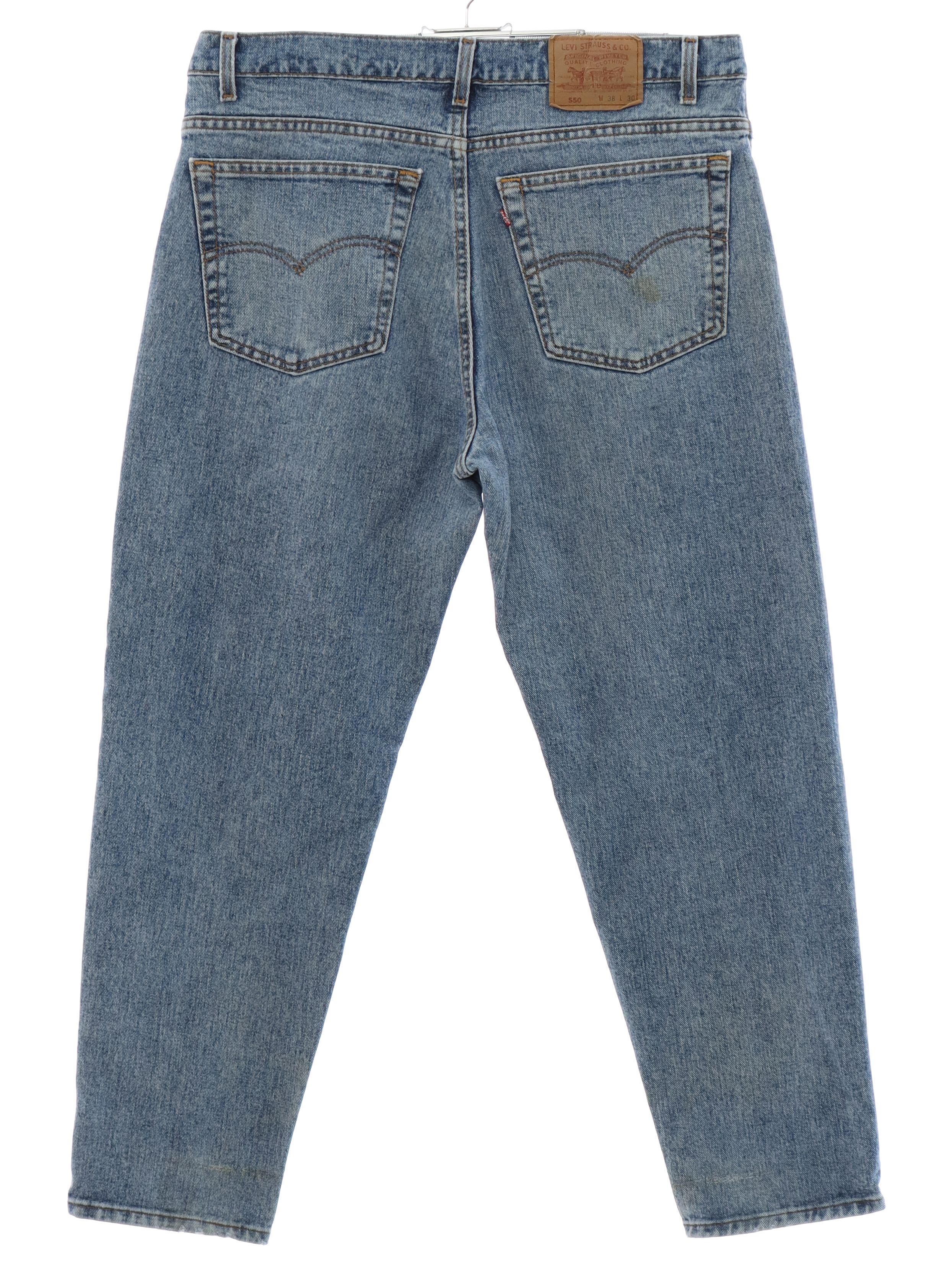 Levis 550s 90's Vintage Pants: 90s (1993) -Levis 550s- Mens blue cotton ...