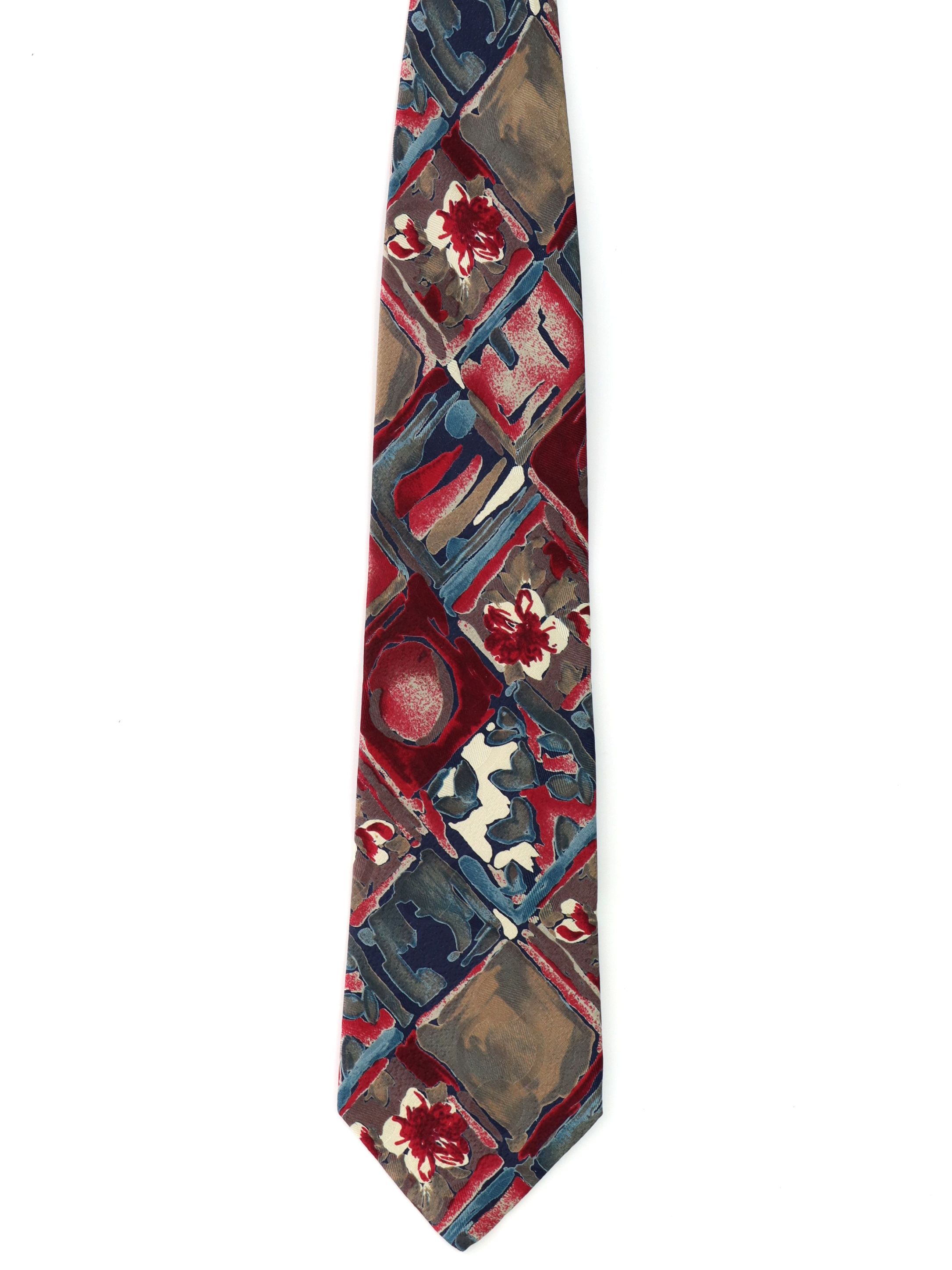 90's Neck Tie: 90s -Gherardini, Firenze (Florence) Made in Italy