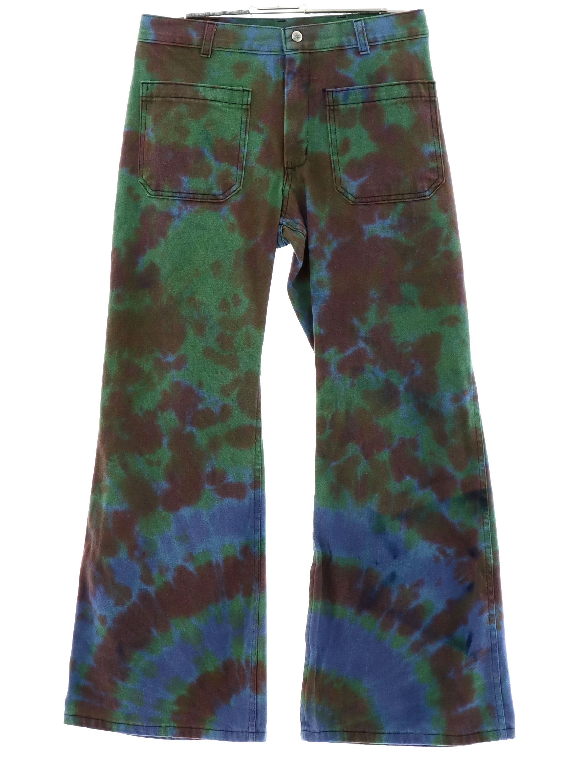 Navy Tie-Dye Cargo Pants