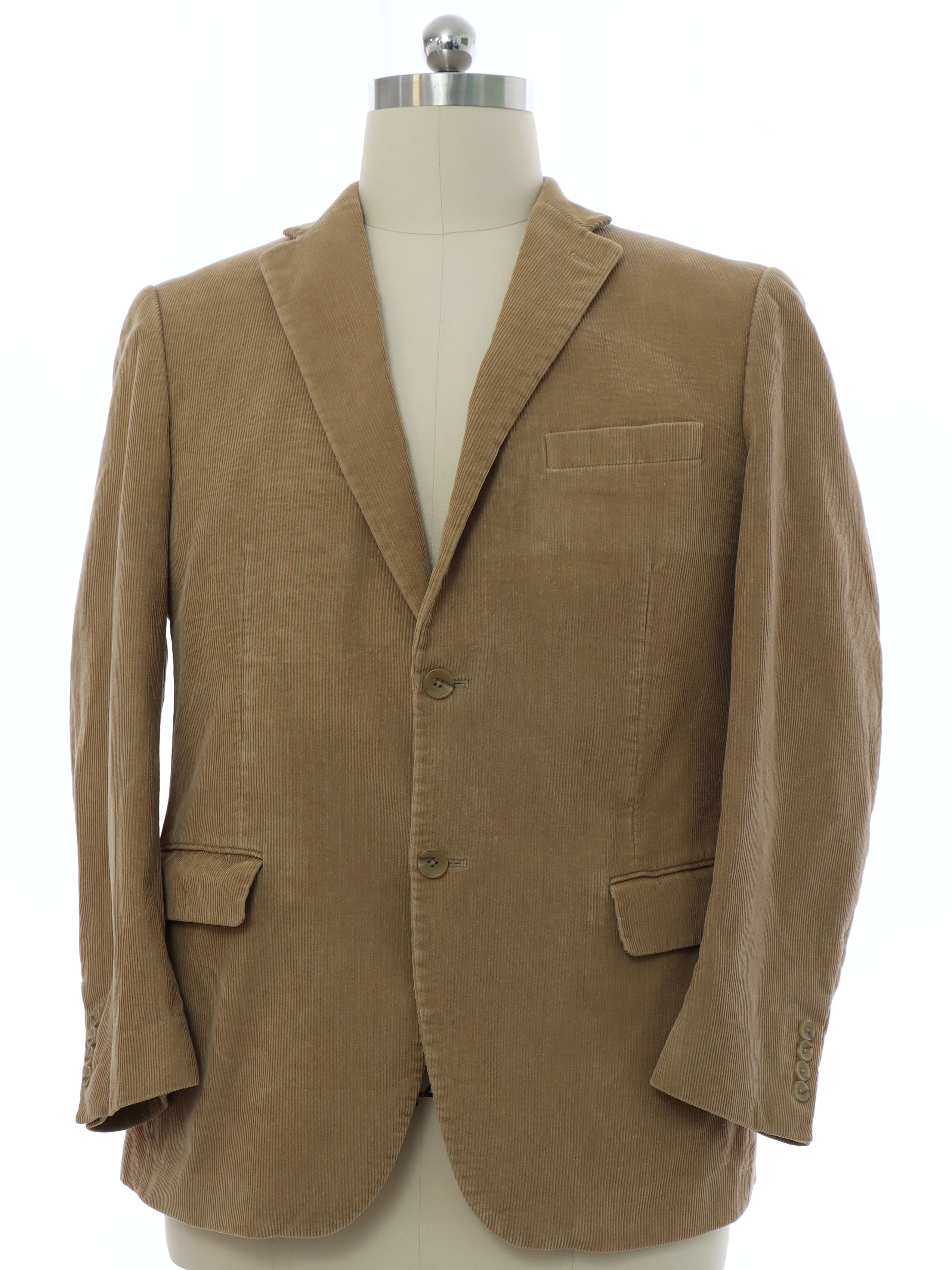 Jacket: 90s -Dockers- Mens tan thin wale cotton corduroy longsleeve 2 ...