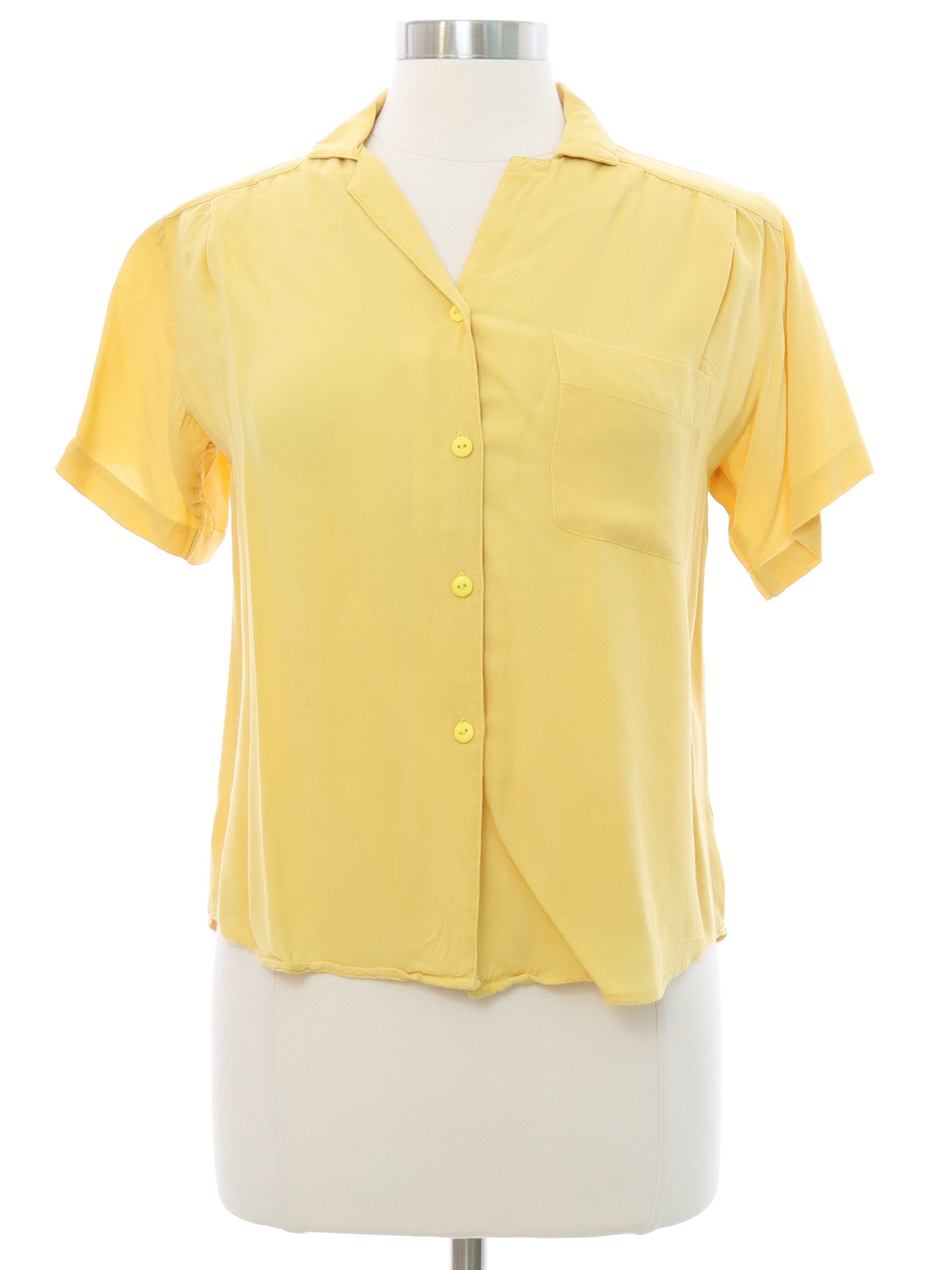 Sandra Ingrish Petites Eighties Vintage Rayon Shirt: 80s style (made in ...