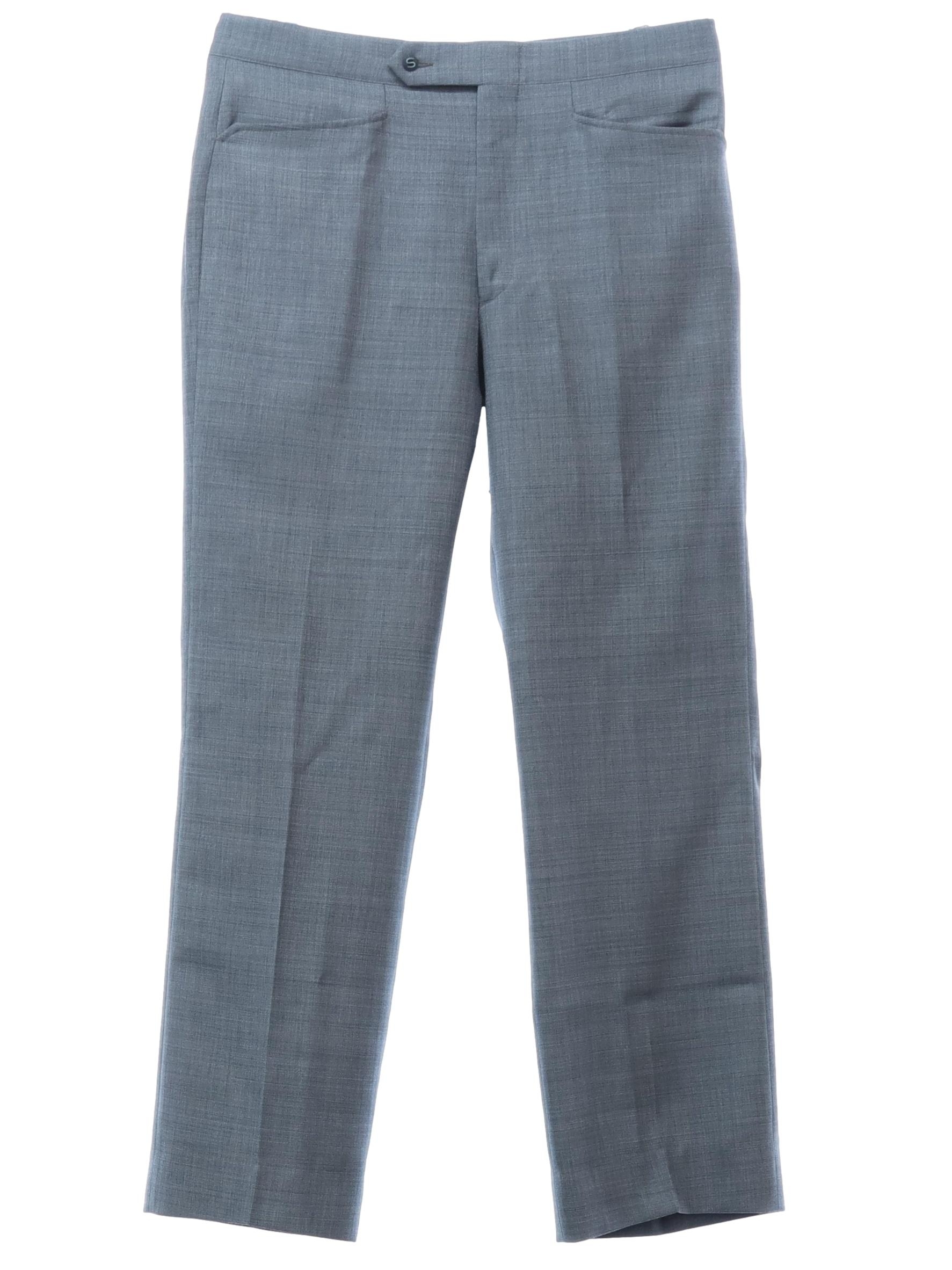 Retro 1960s Pants: Late 60s -Sansabelt by Jaymar- Mens heathered gray ...