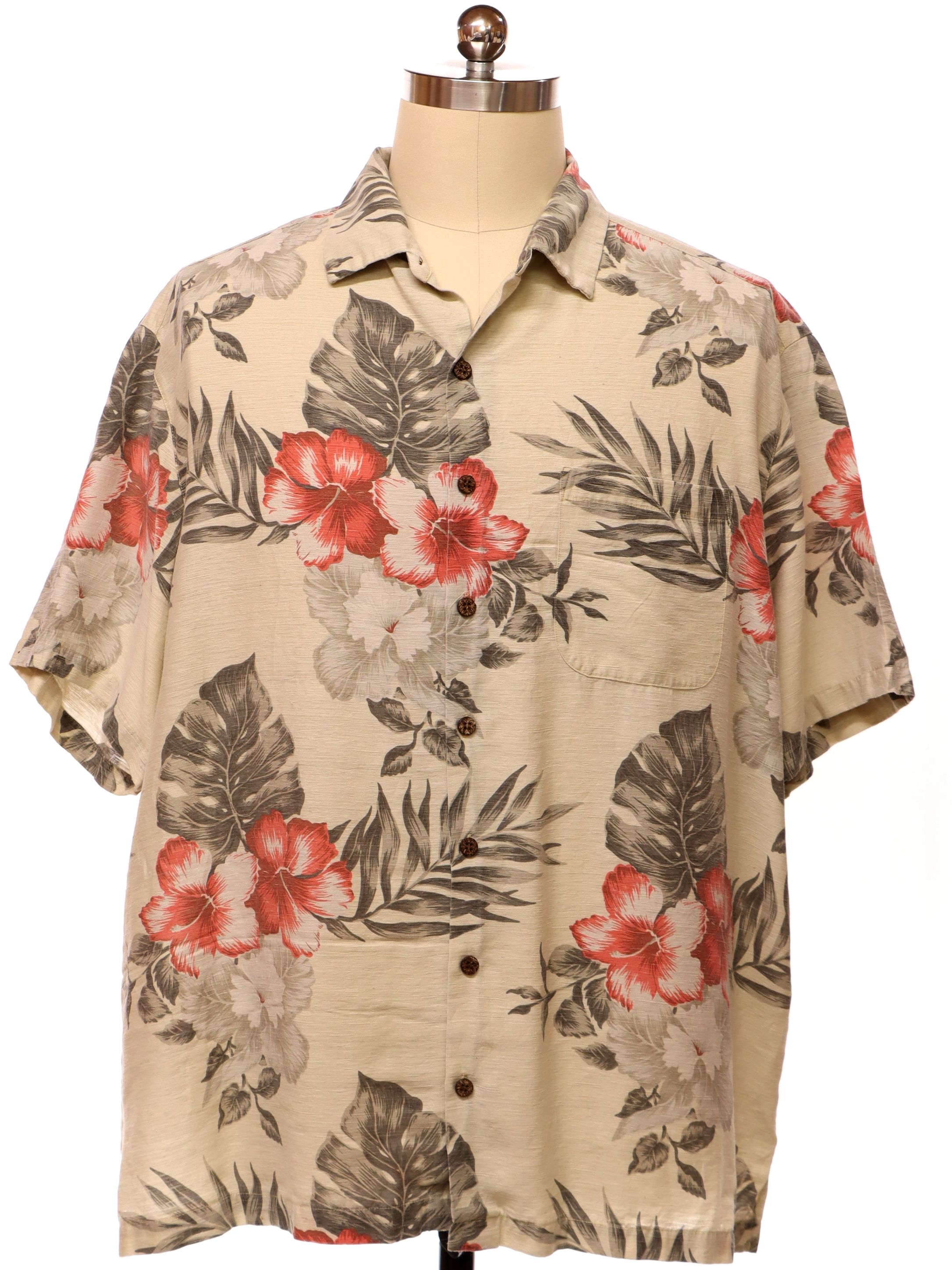 Sage Green Floral Hawaiian Shirt 