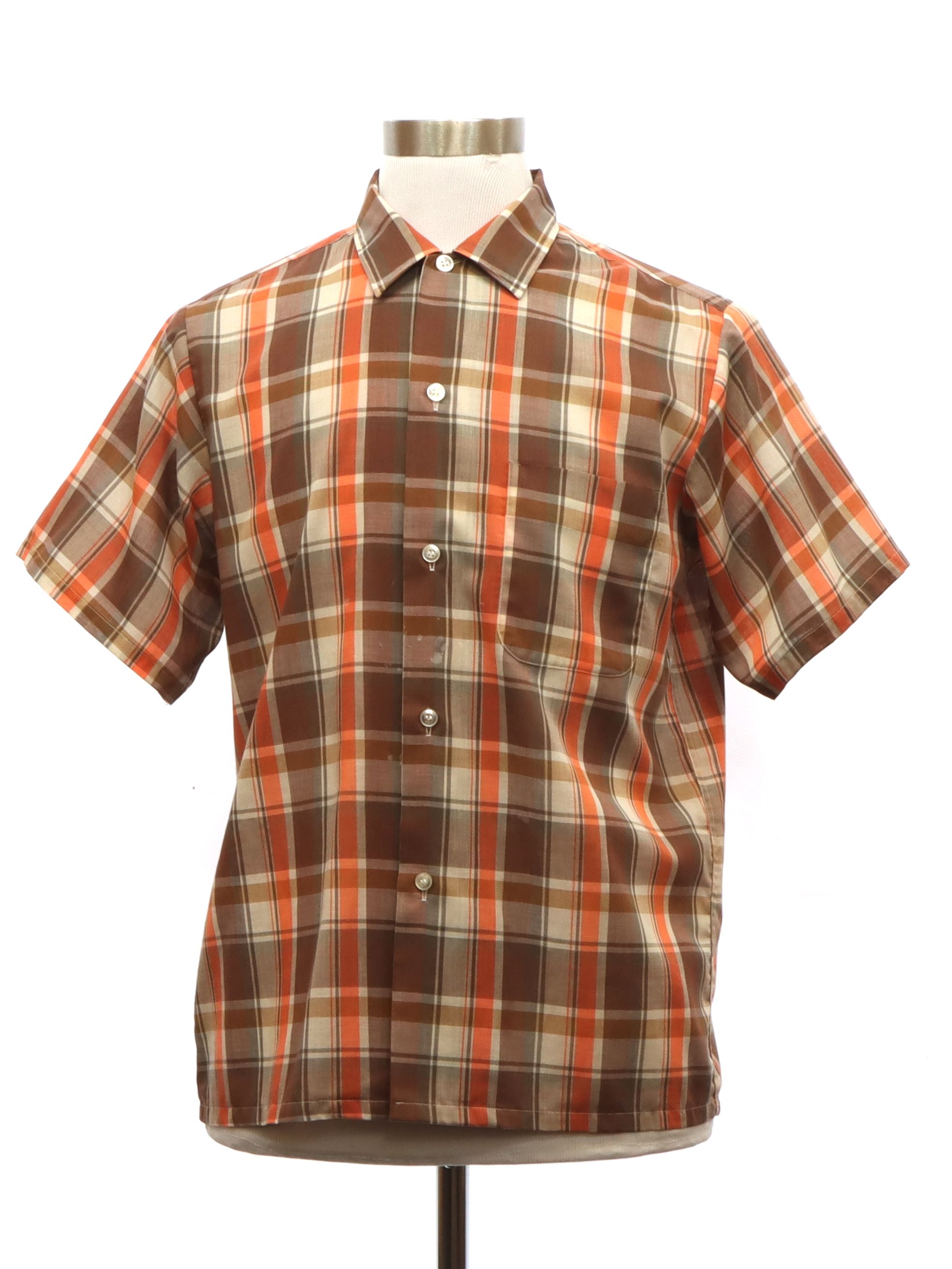 Retro 1960's Shirt (1511 Club) : 60s -1511 Club- Mens shades of tan ...