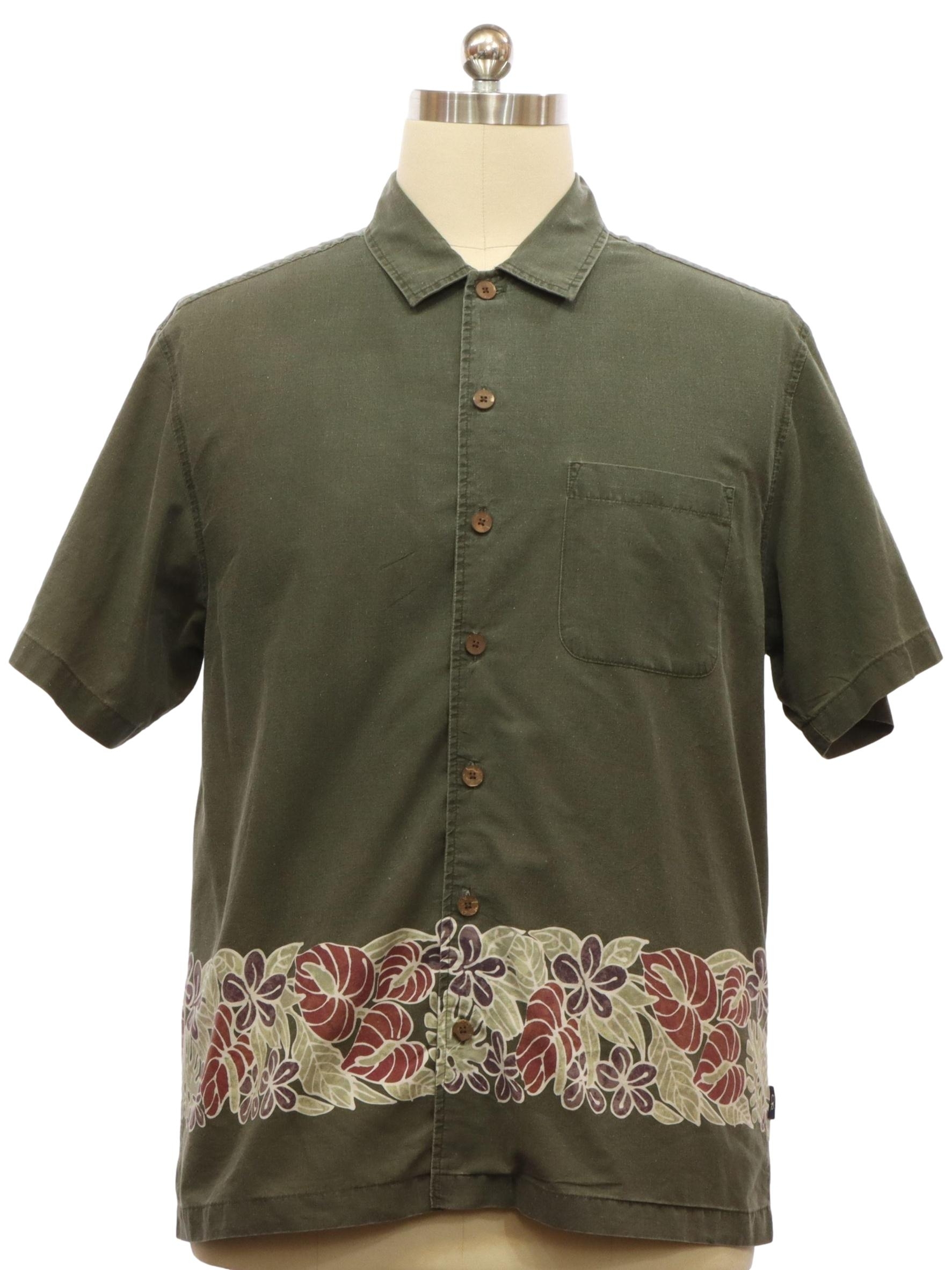 Sage Green Floral Hawaiian Shirt 