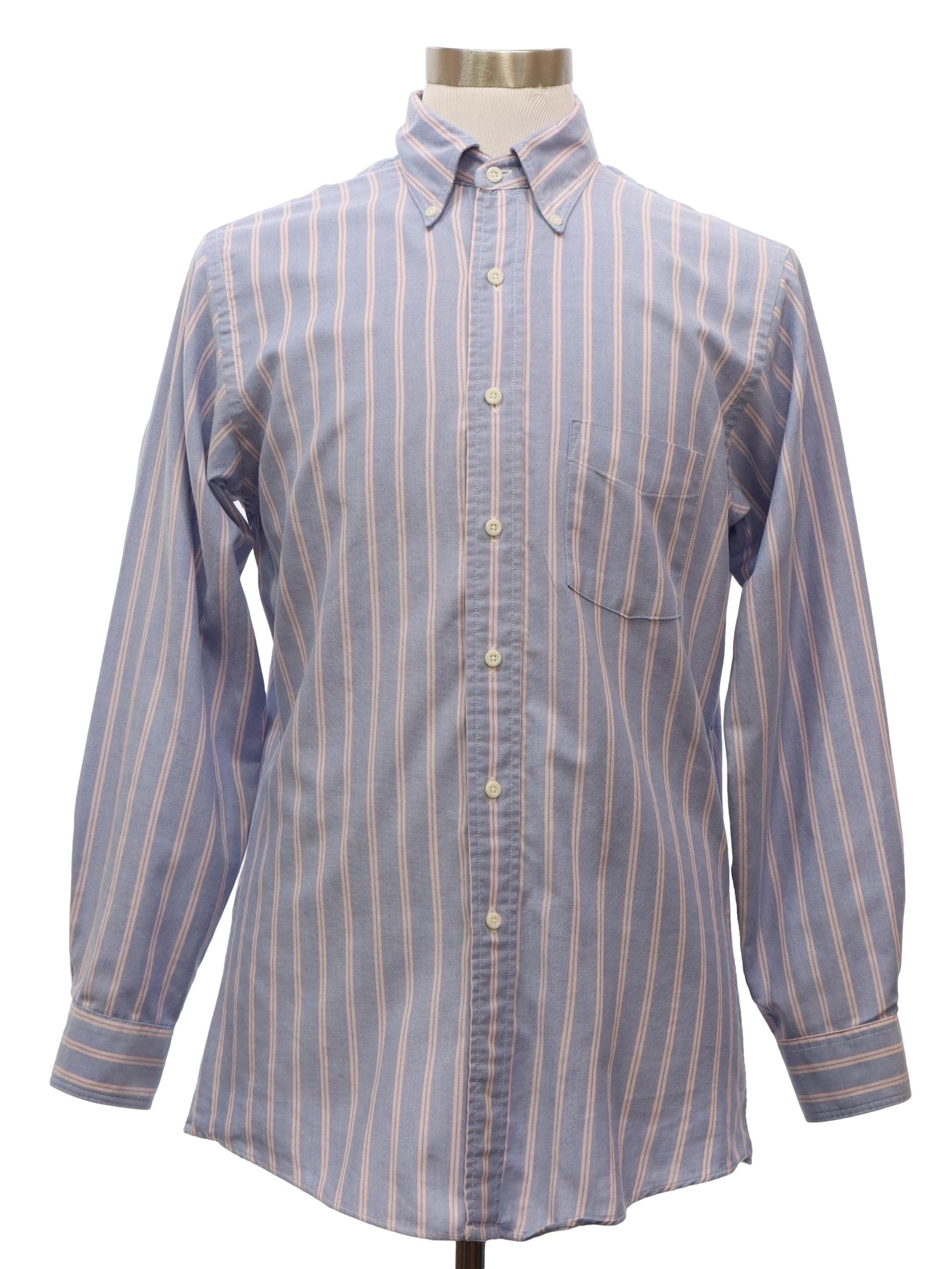 Vintage Lands End Eighties Shirt: 80s -Lands End- Mens light blue and ...