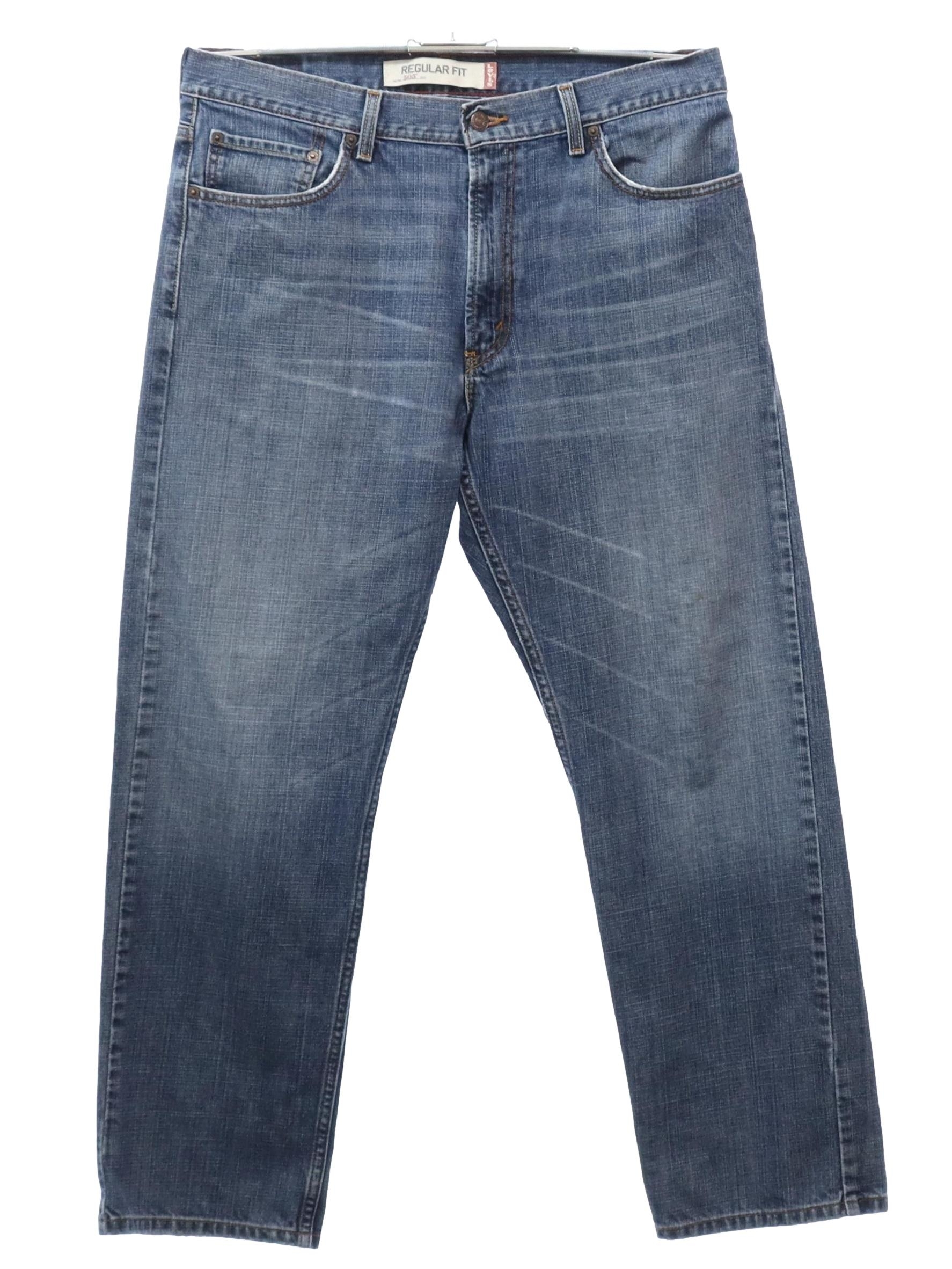 Pants: 90s (made 2008) -Levis 505- Mens slightly faded and worn blue ...