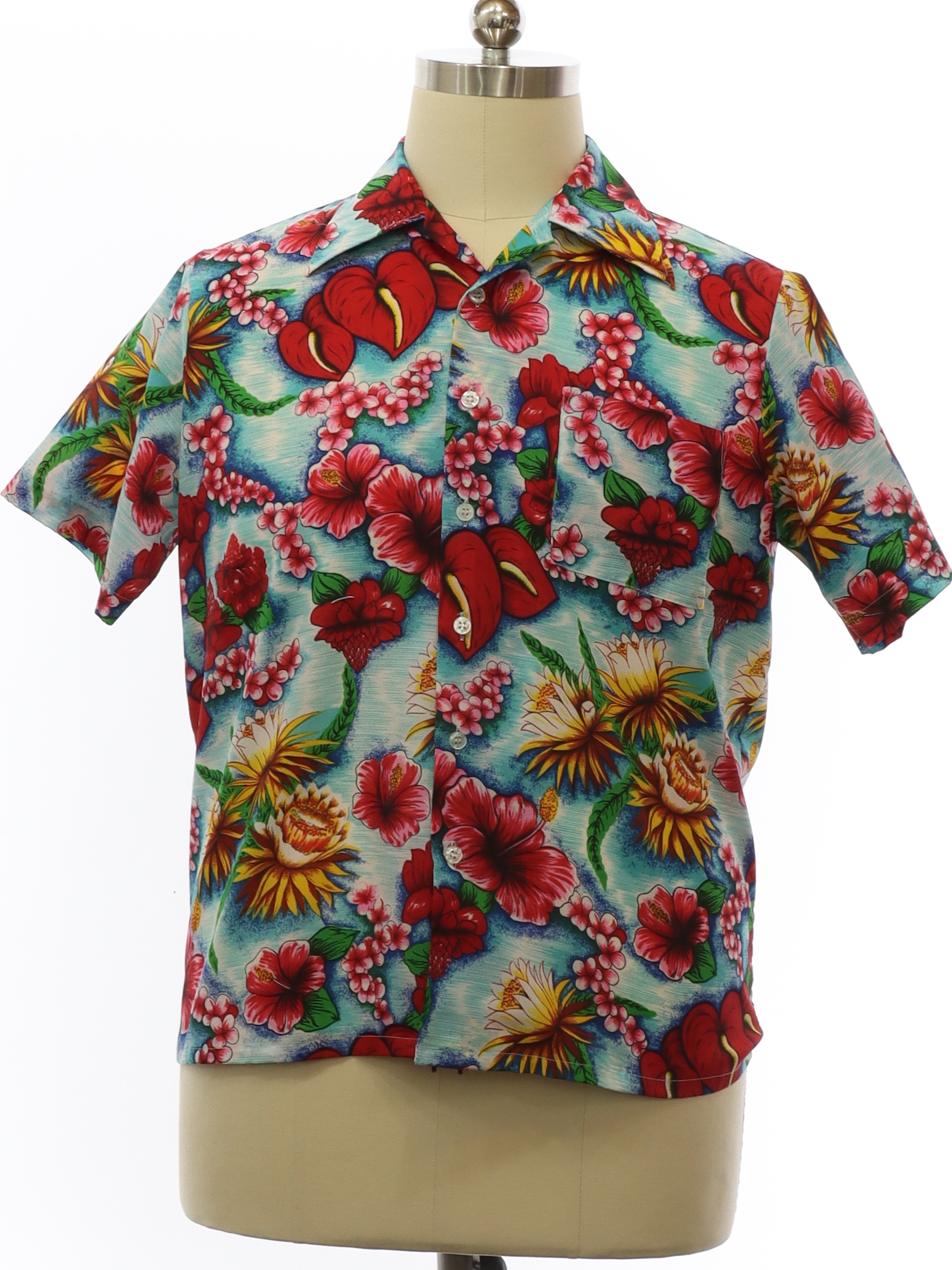 1970's Hawaiian Shirt (Waikiki 76): 70s -Waikiki 76- Mens shades of ...