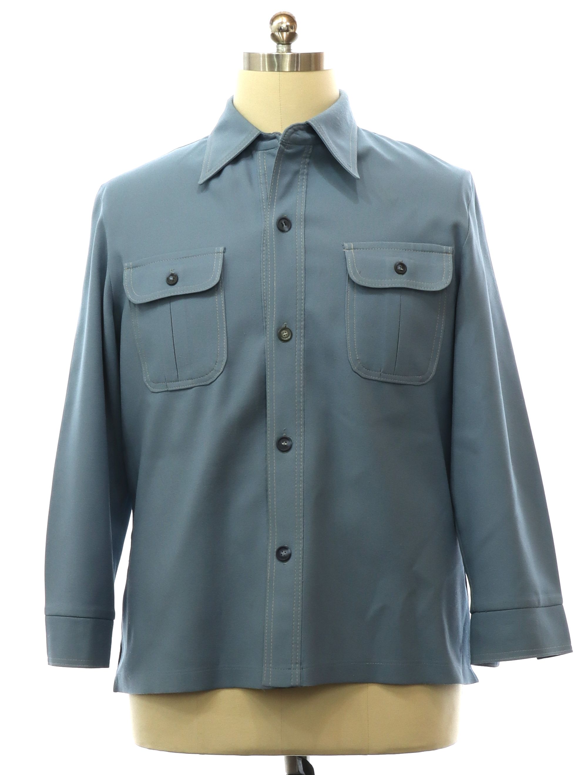 Retro Seventies Jacket: 70s -Towncraft JCPenney- Mens baby blue