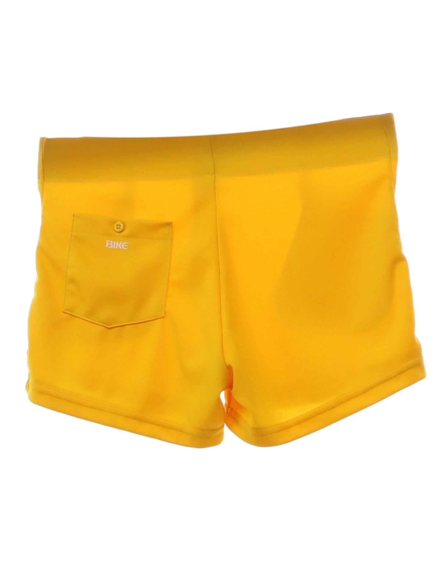 Retro 1980's Shorts (Bike) : 80s -Bike- Mens bright gold polyester bike ...