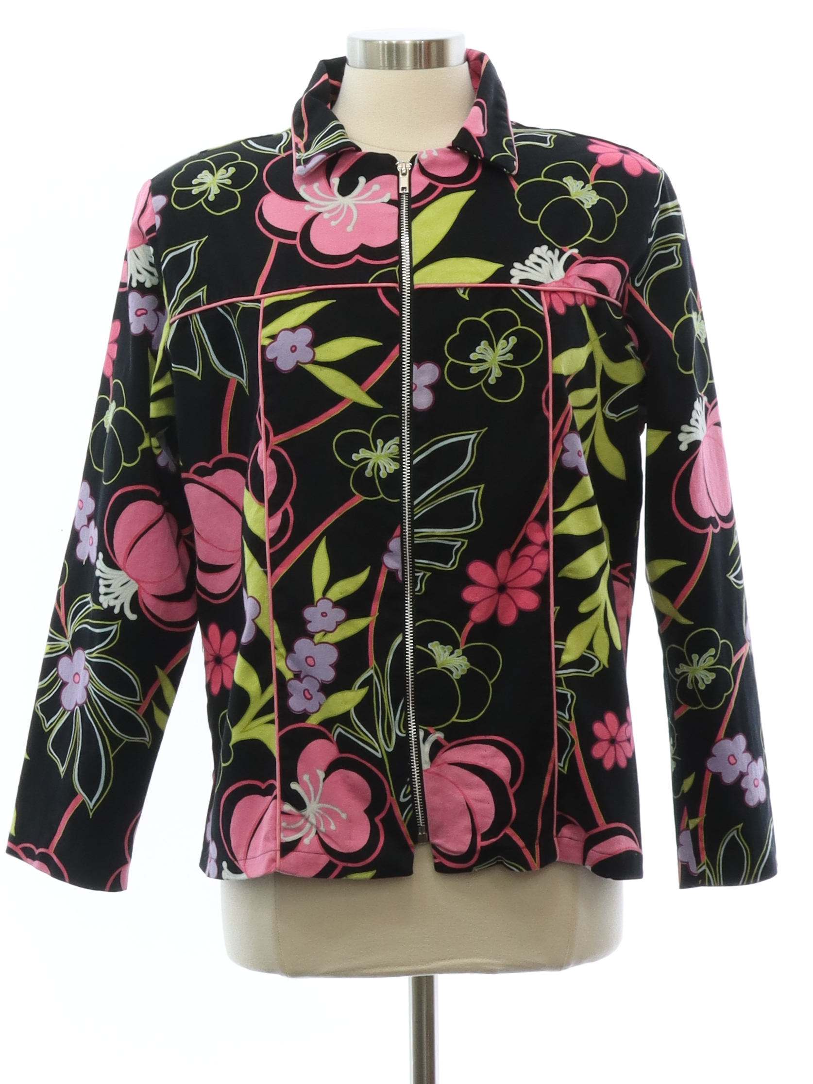 Gianni Versace Multicolor Floral Print Cotton Hook Front Jacket L Gianni  Versace | TLC