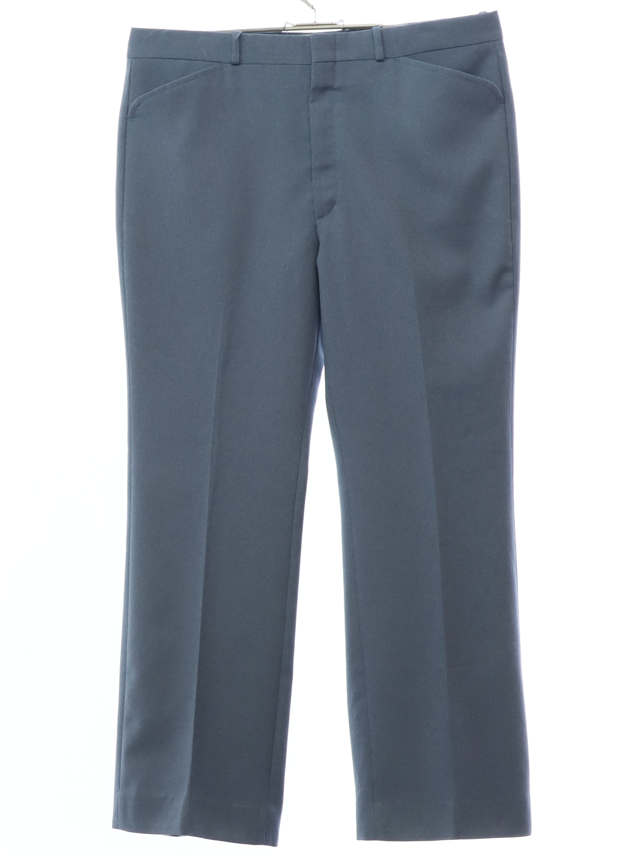 70s Flared Pants / Flares (Farah): 70s -Farah- Mens hazy grey-blue ...