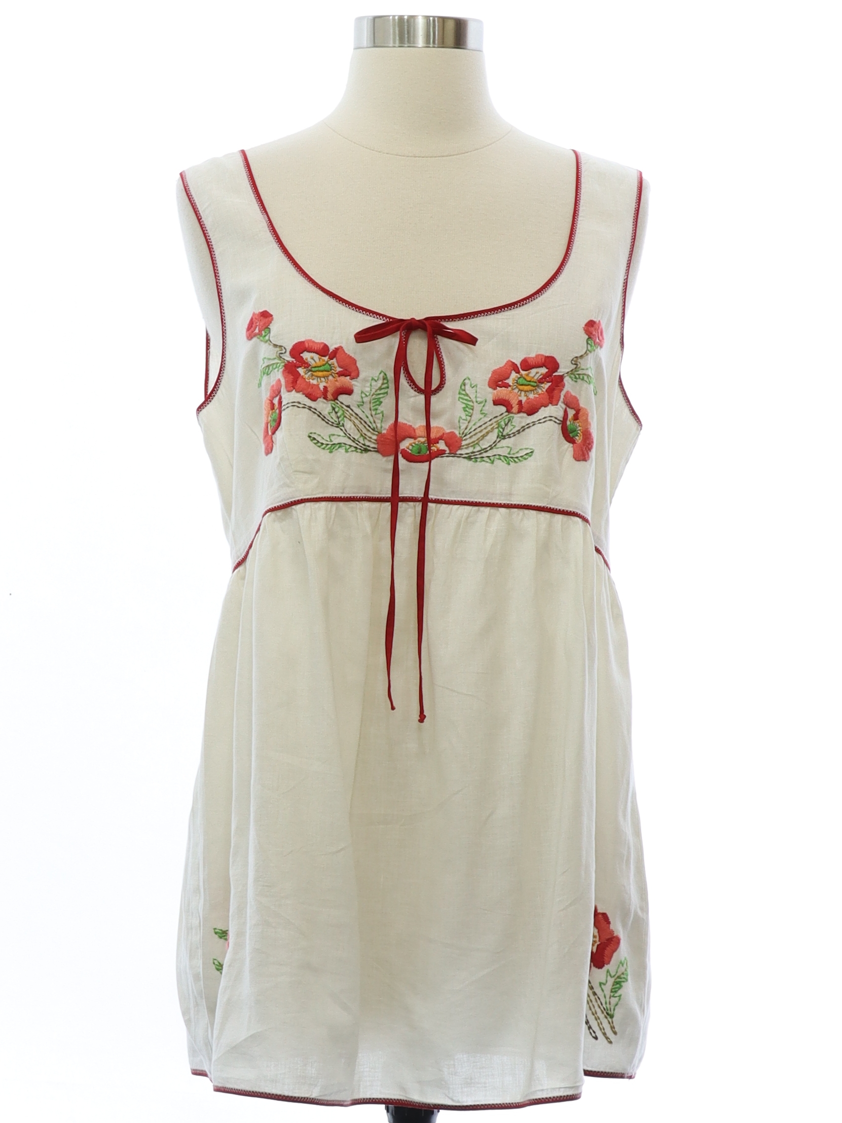 Lucky Brand, Tops, Lucky Brand Embroidered Keyhole Back Tank Top