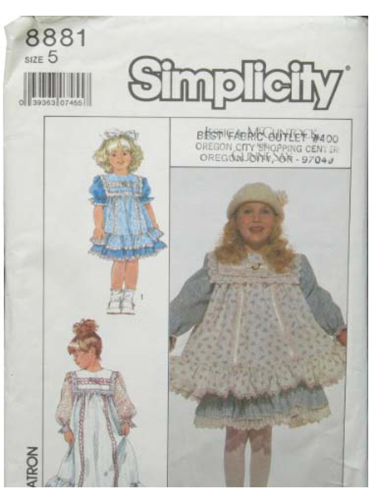 Simplicity Pattern No.8881 80's Vintage Sewing Pattern: 80s -Simplicity ...