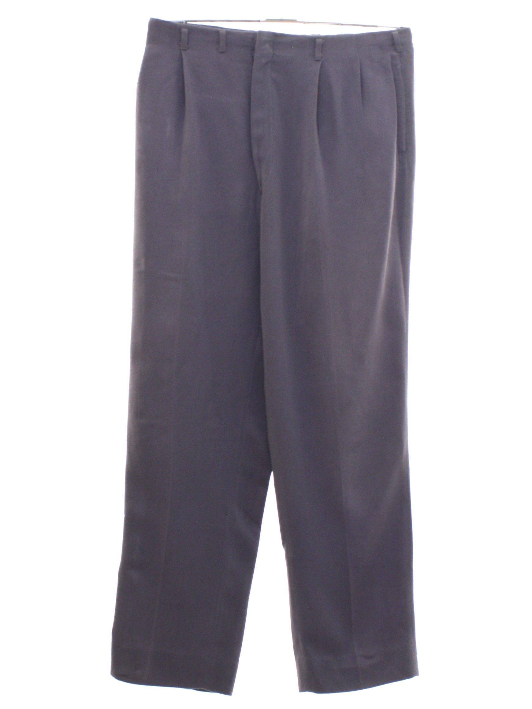 50's Vintage Pants: Late 50s -This Garment- Mens light gray acrylic ...