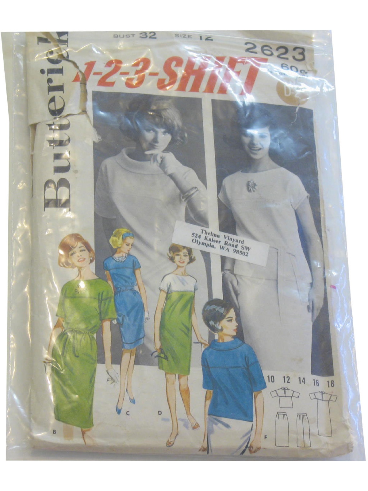 1960's Vintage Butterick Pattern No. 2623 Sewing Pattern: 60s ...