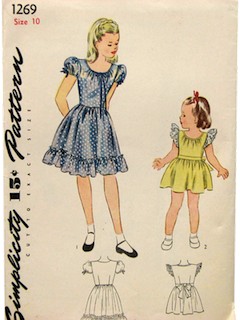 1940's Womens/Childs Dress  Pattern