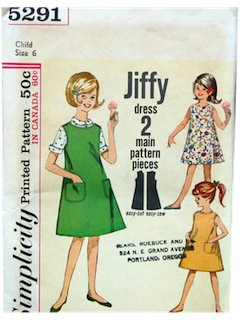 1960's Womens/Childs Dress Pattern
