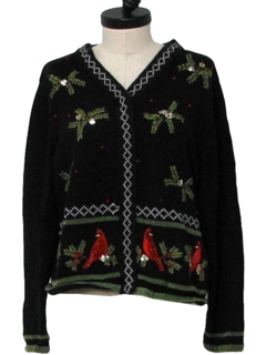 Ladies Cardigan Ugly Christmas Sweaters at RustyZipper.com: V-Neck ...