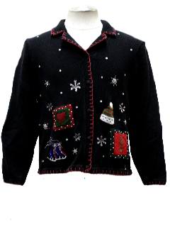 Cardigan Ugly Christmas Sweaters at RustyZipper.com: V-Neck Button ...