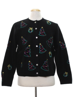1980's Womens Sequined Ugly Christmas Sweater